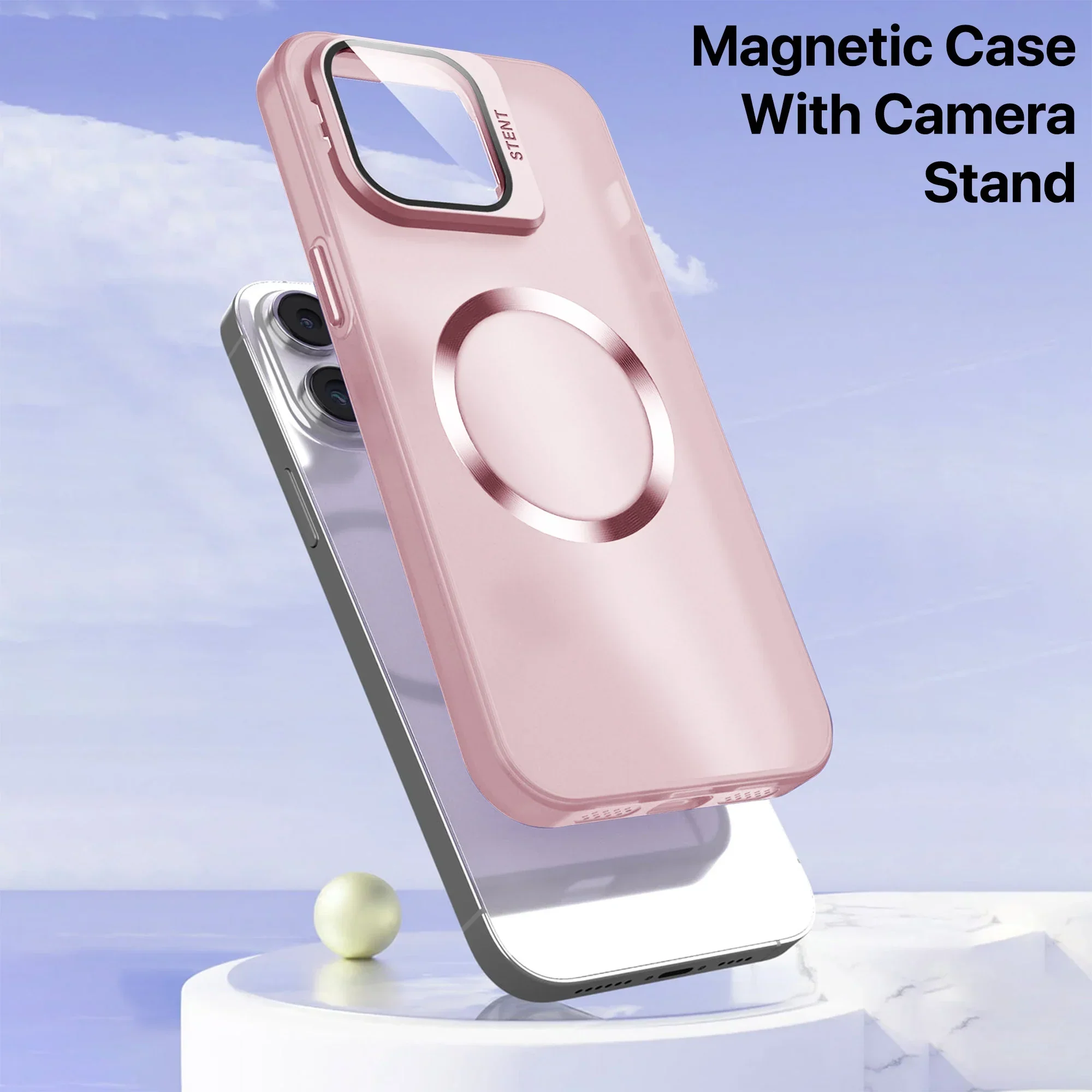 Vaku ® Apple iPhone 14 Pro Rime Frosted Magnetic Magpro Translucent Back Cover - Image 18