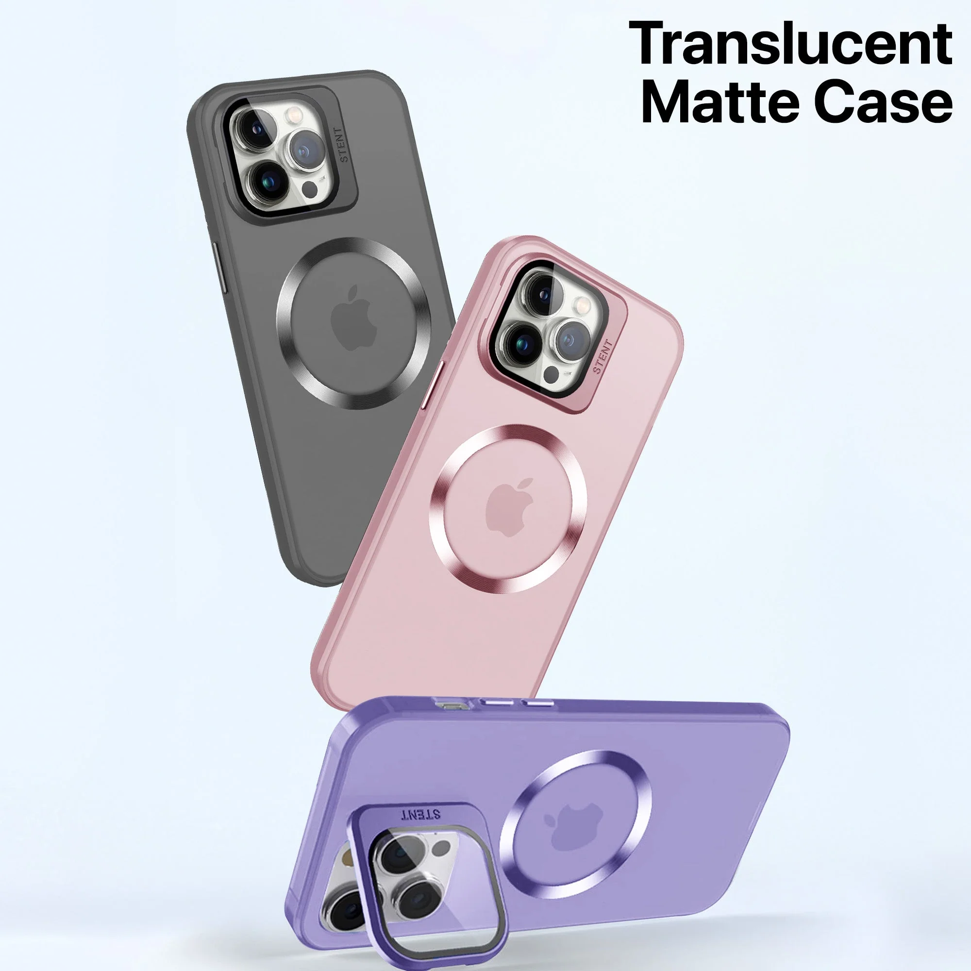 Vaku ® Apple iPhone 14 Pro Rime Frosted Magnetic Magpro Translucent Back Cover - Image 4