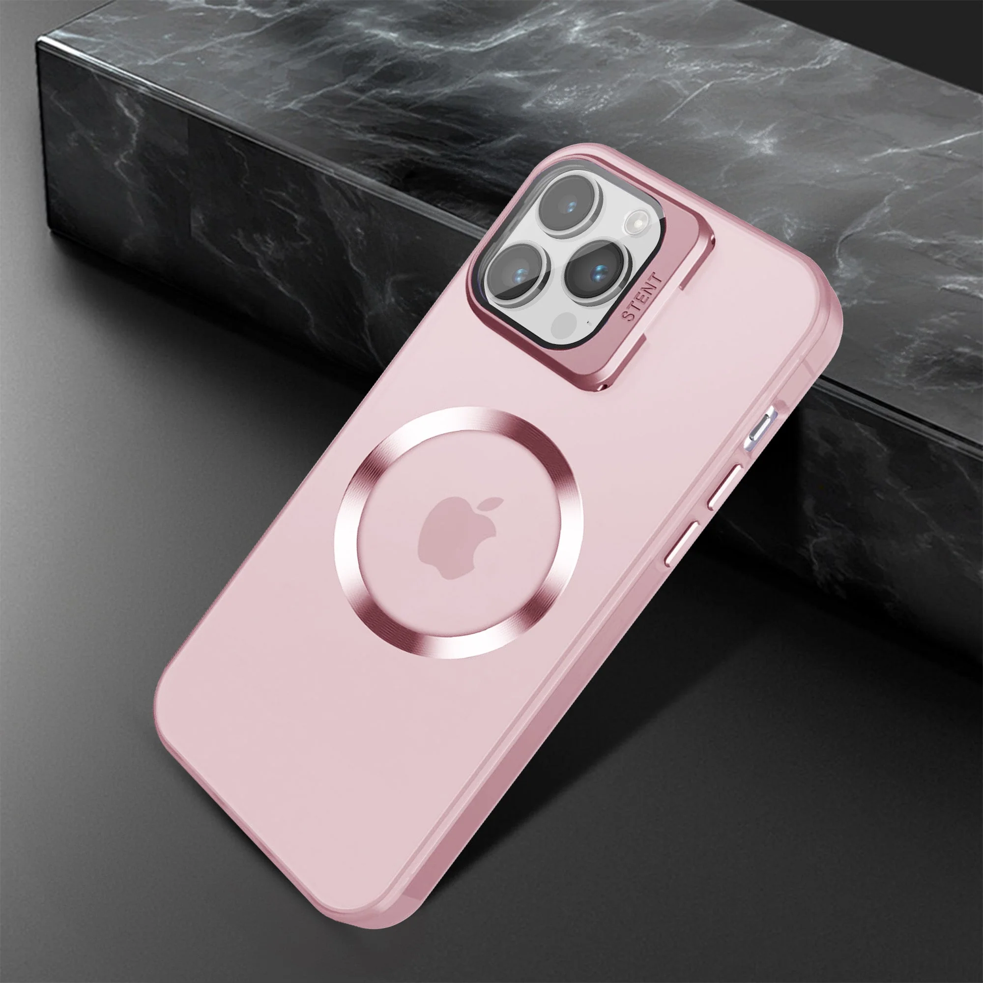 Vaku ® Apple iPhone 14 Pro Rime Frosted Magnetic Magpro Translucent Back Cover - Image 6