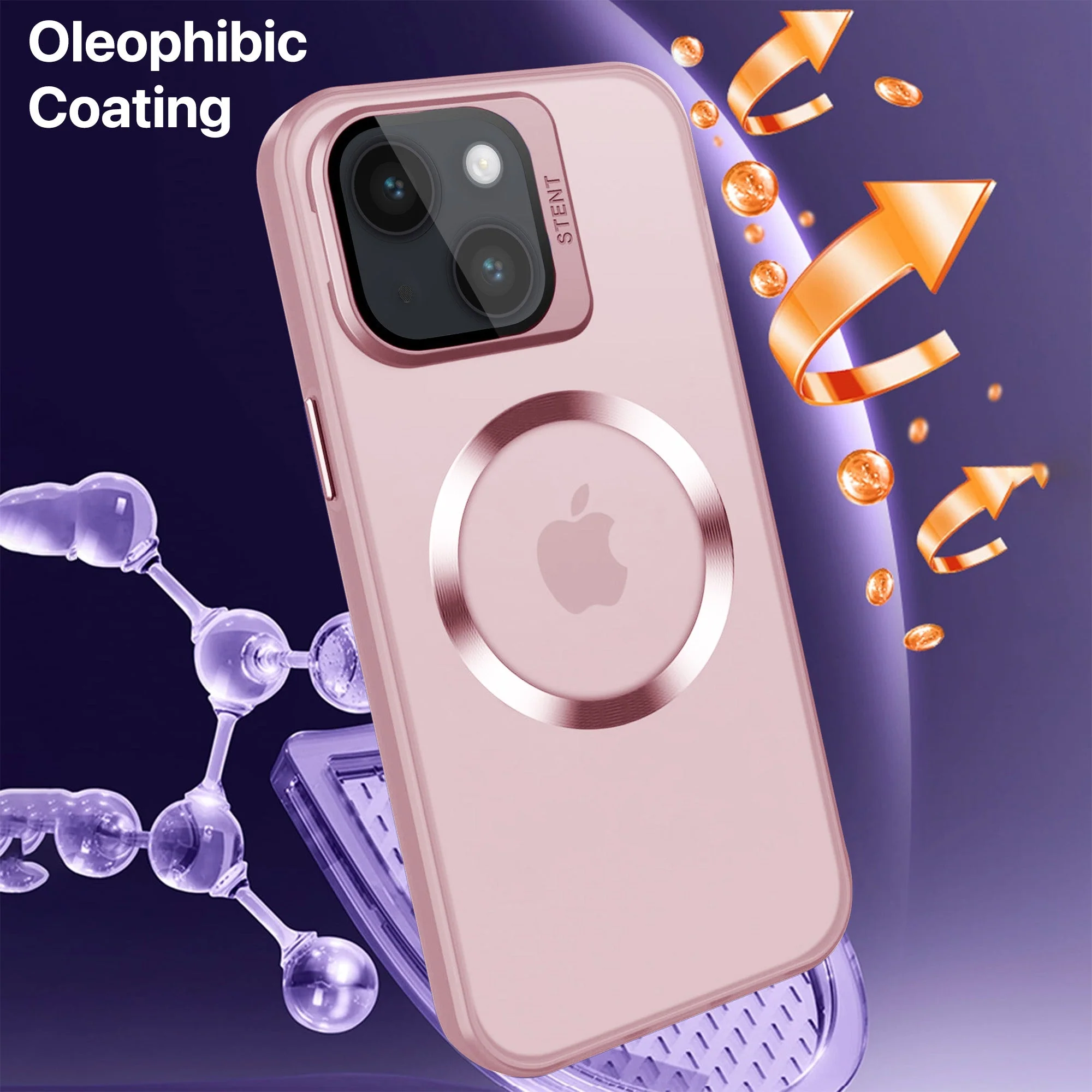 Vaku ® Apple iPhone 14 Rime Frosted Magnetic Magpro Translucent Back Cover - Image 18