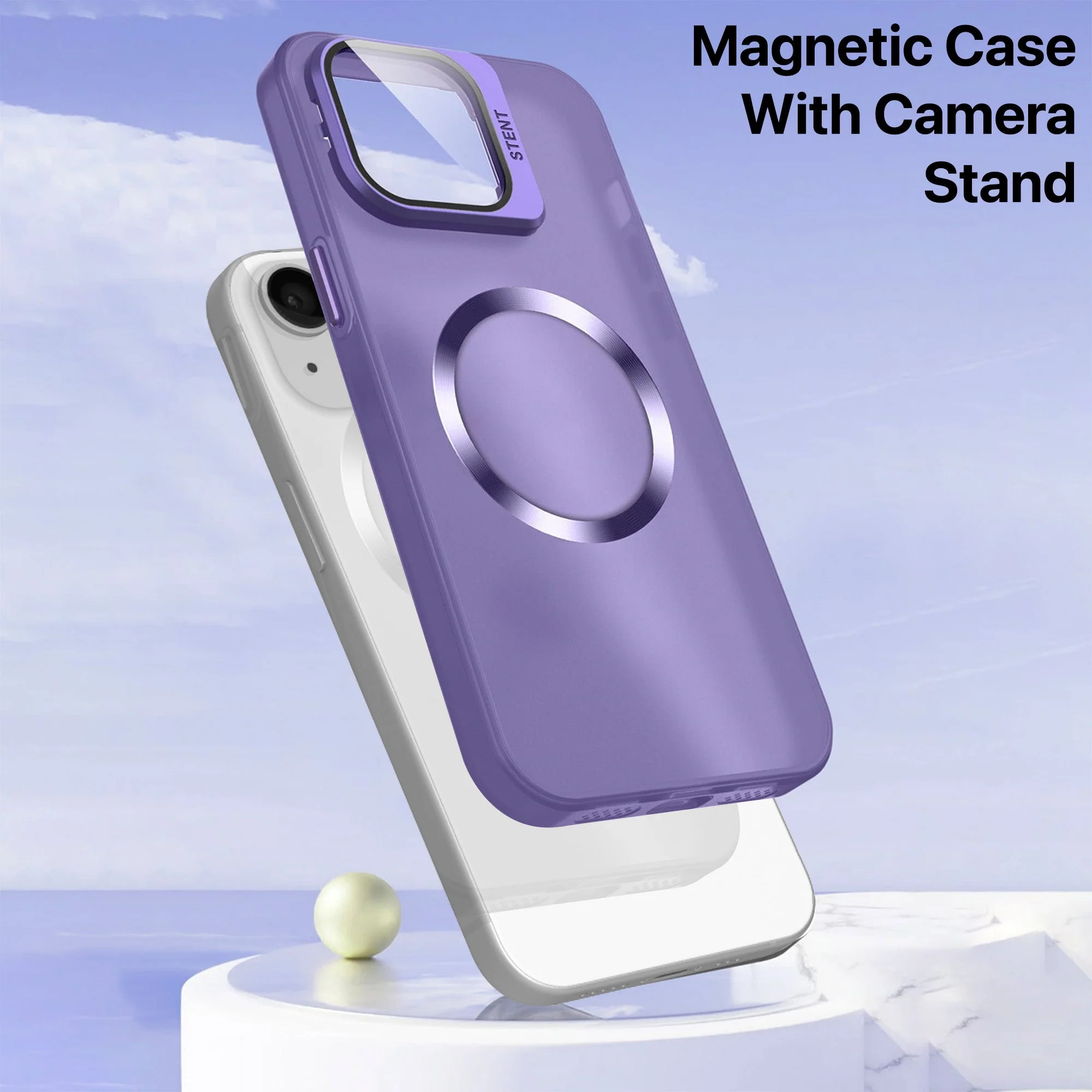 Vaku ® Apple iPhone 14 Rime Frosted Magnetic Magpro Translucent Back Cover - Image 19