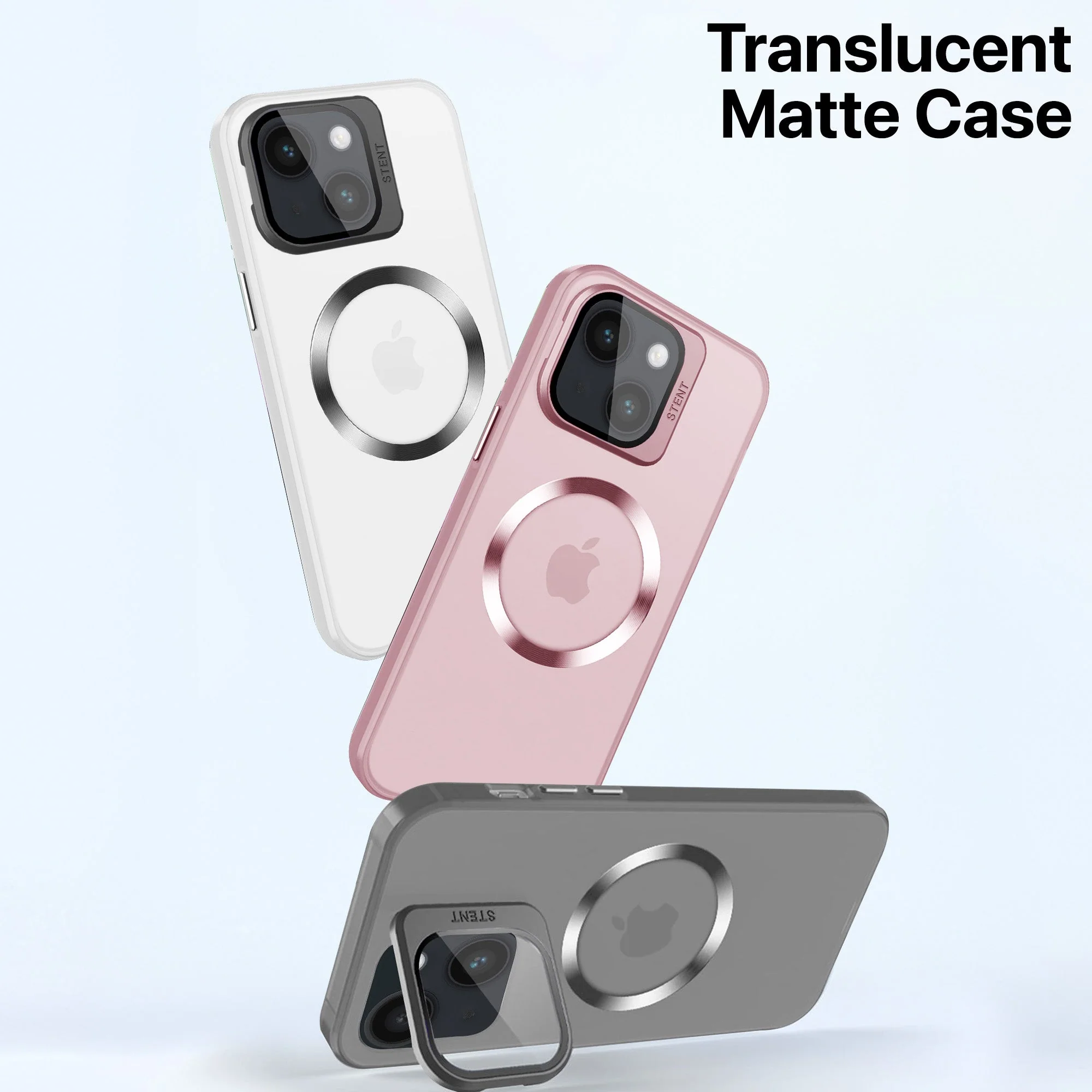 Vaku ® Apple iPhone 14 Rime Frosted Magnetic Magpro Translucent Back Cover - Image 3