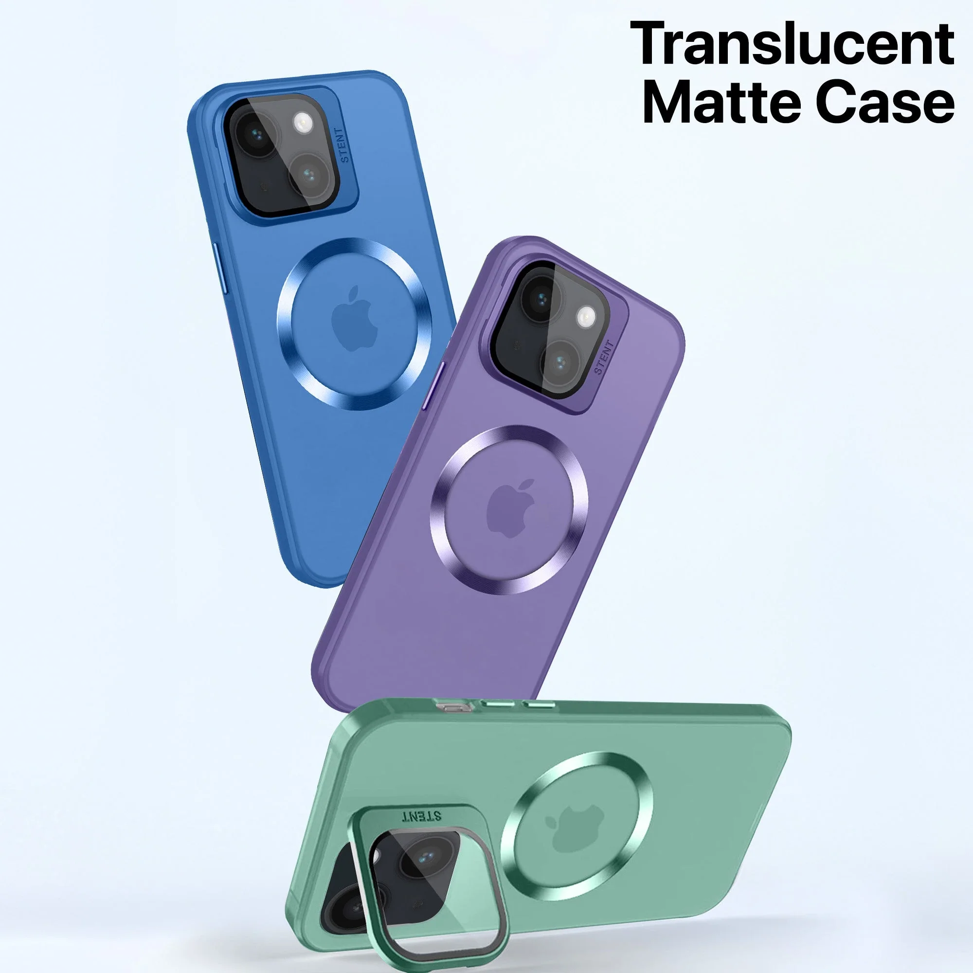 Vaku ® Apple iPhone 14 Rime Frosted Magnetic Magpro Translucent Back Cover - Image 4