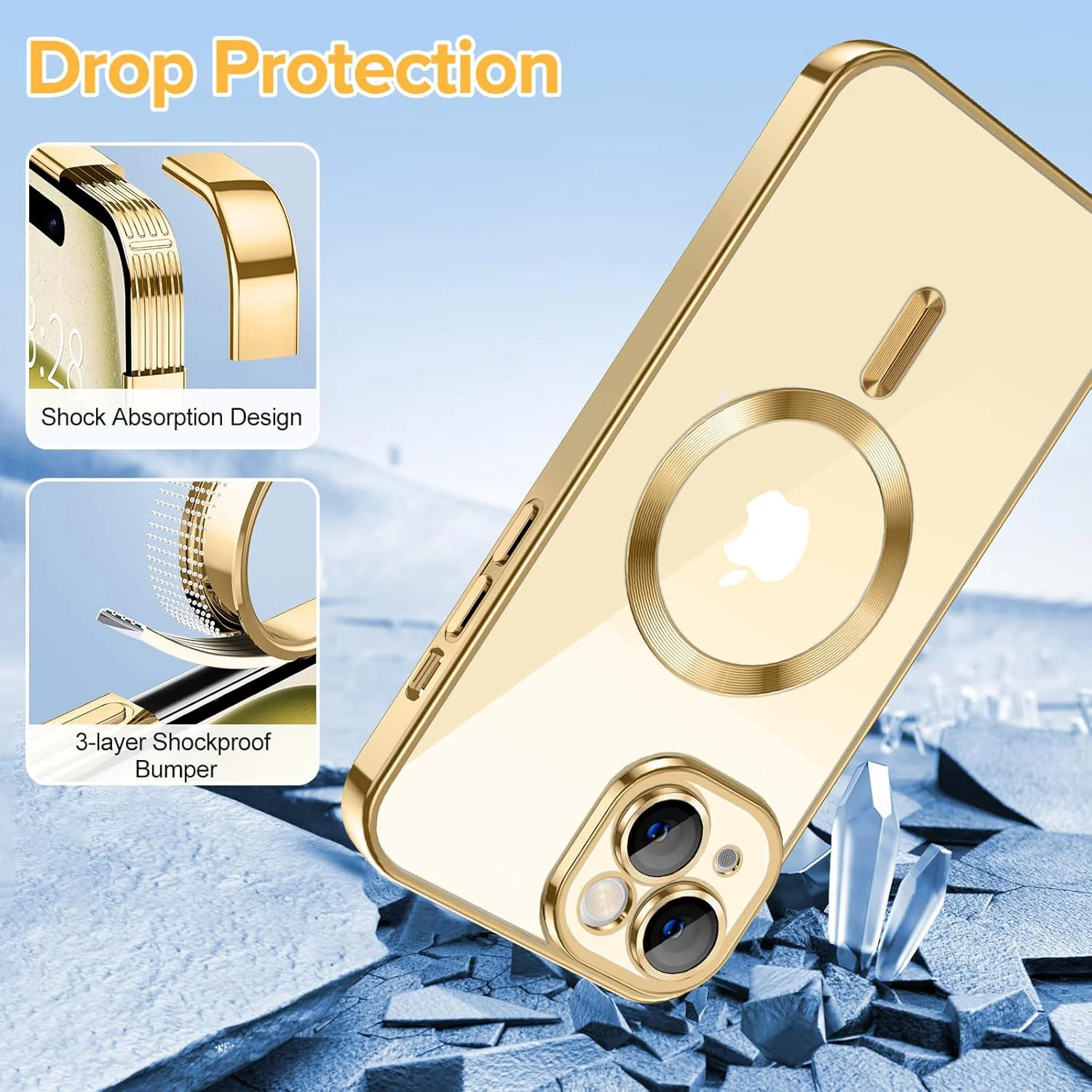 Vaku ® Apple iPhone 15 Luxury Electroplated Magnetic Magsafe Back Cover - Image 11