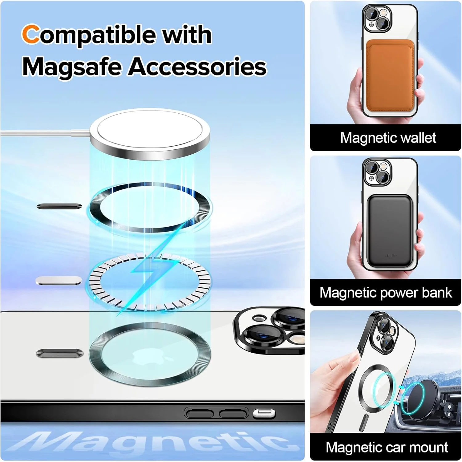 Vaku ® Apple iPhone 15 Luxury Electroplated Magnetic Magsafe Back Cover - Image 8