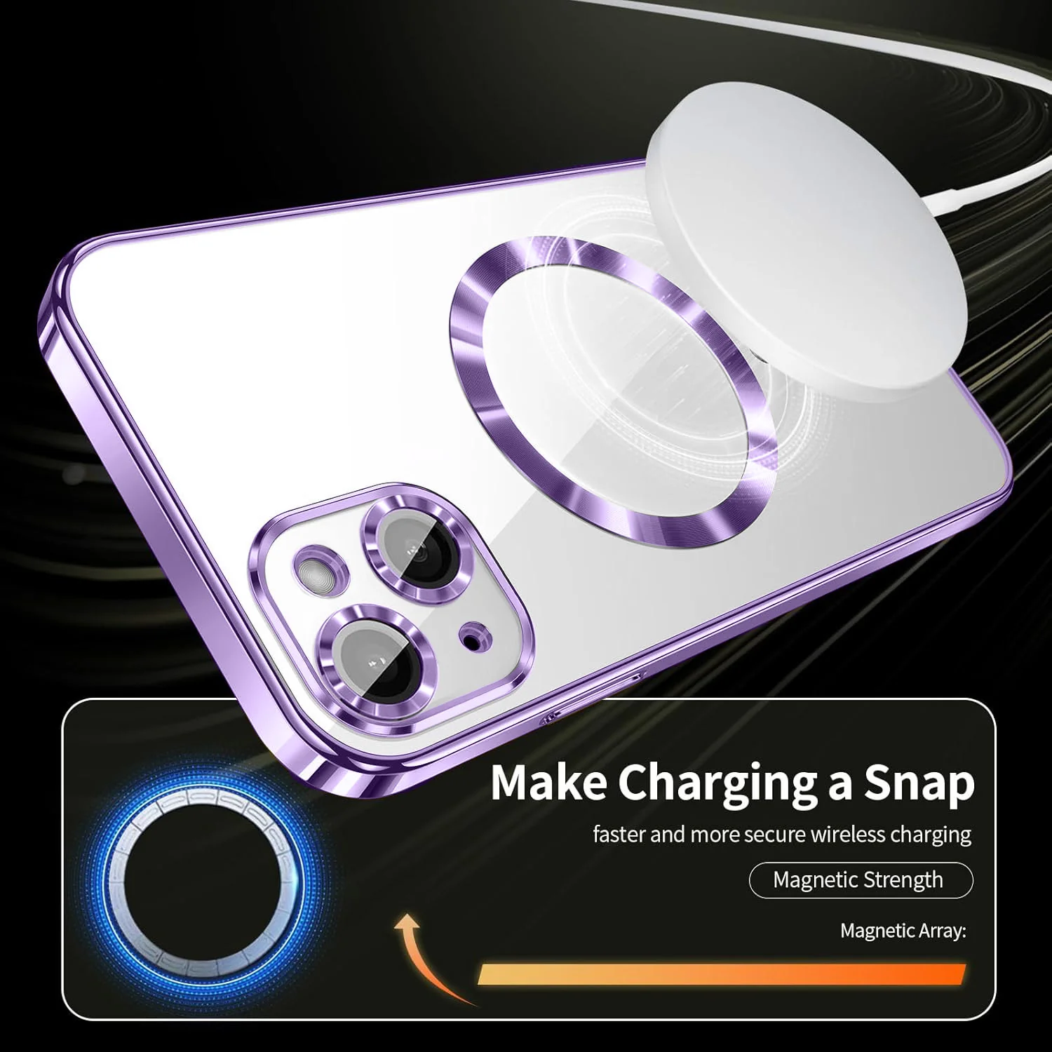 Vaku ® Apple iPhone 15 Plus Luxury Electroplated Magnetic Magsafe Back Cover - Image 10