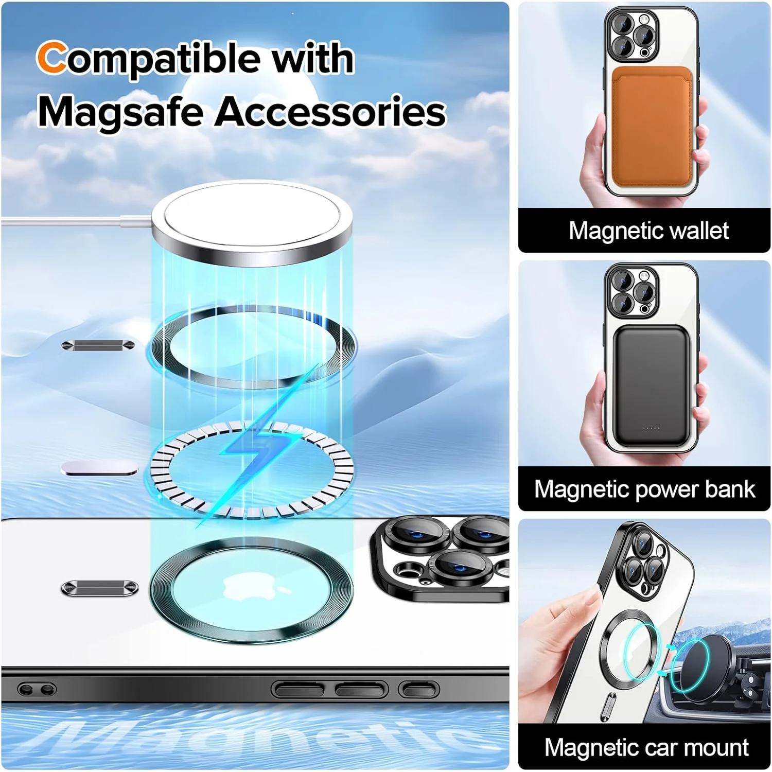 Vaku ® Apple iPhone 15 Pro Luxury Electroplated Magnetic Magsafe Back Cover - Image 10