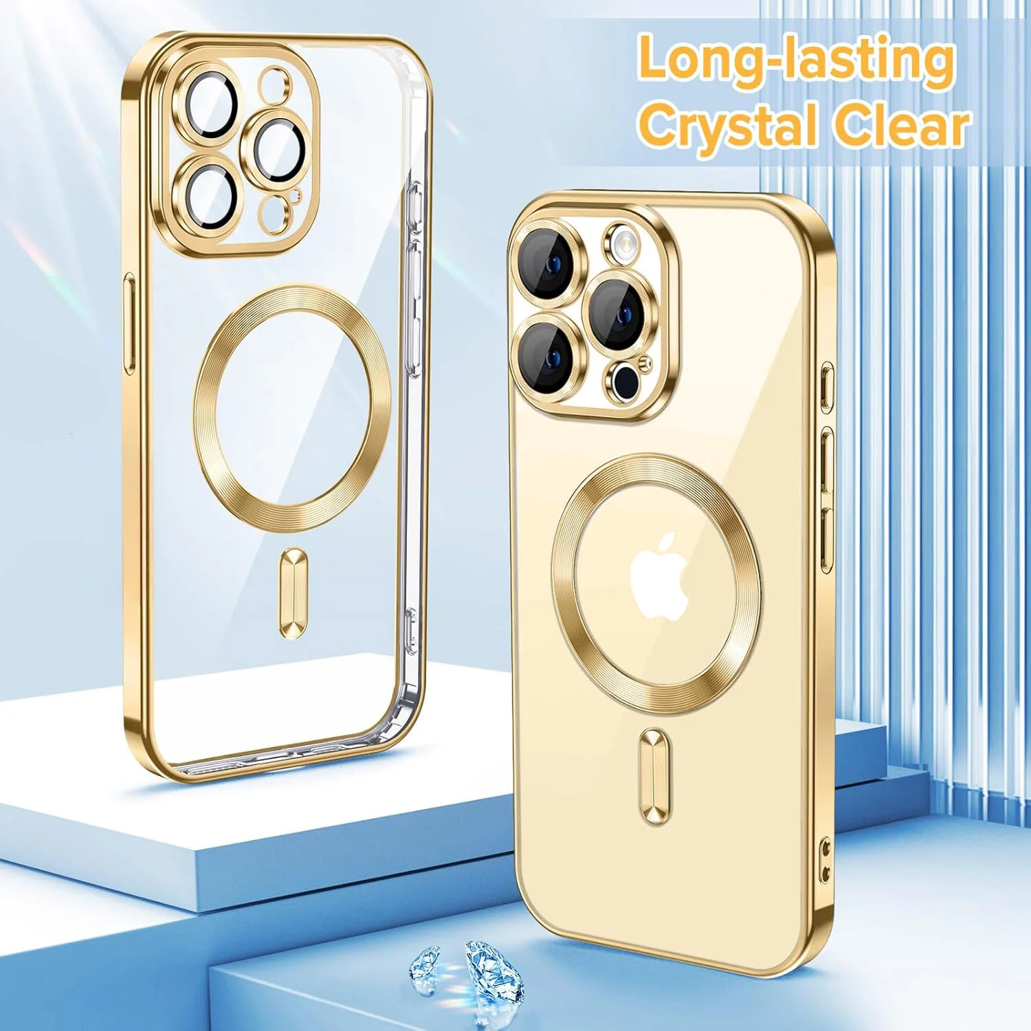 Vaku ® Apple iPhone 15 Pro Luxury Electroplated Magnetic Magsafe Back Cover - Image 11