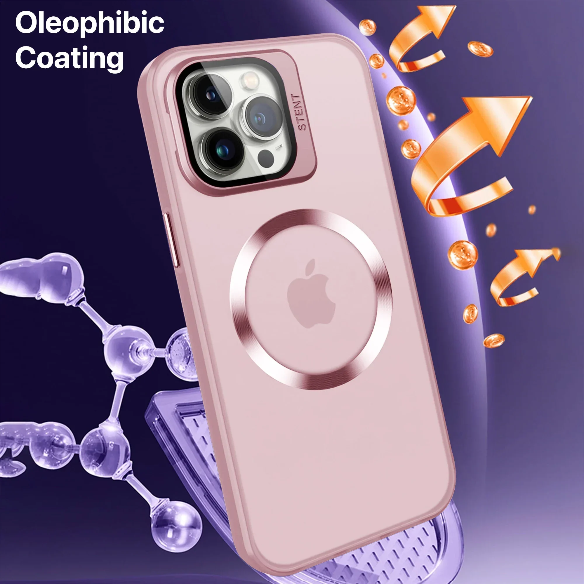 Vaku ® Apple iPhone 15 Pro Max Rime Frosted Magnetic Magpro Translucent Back Cover - Image 18