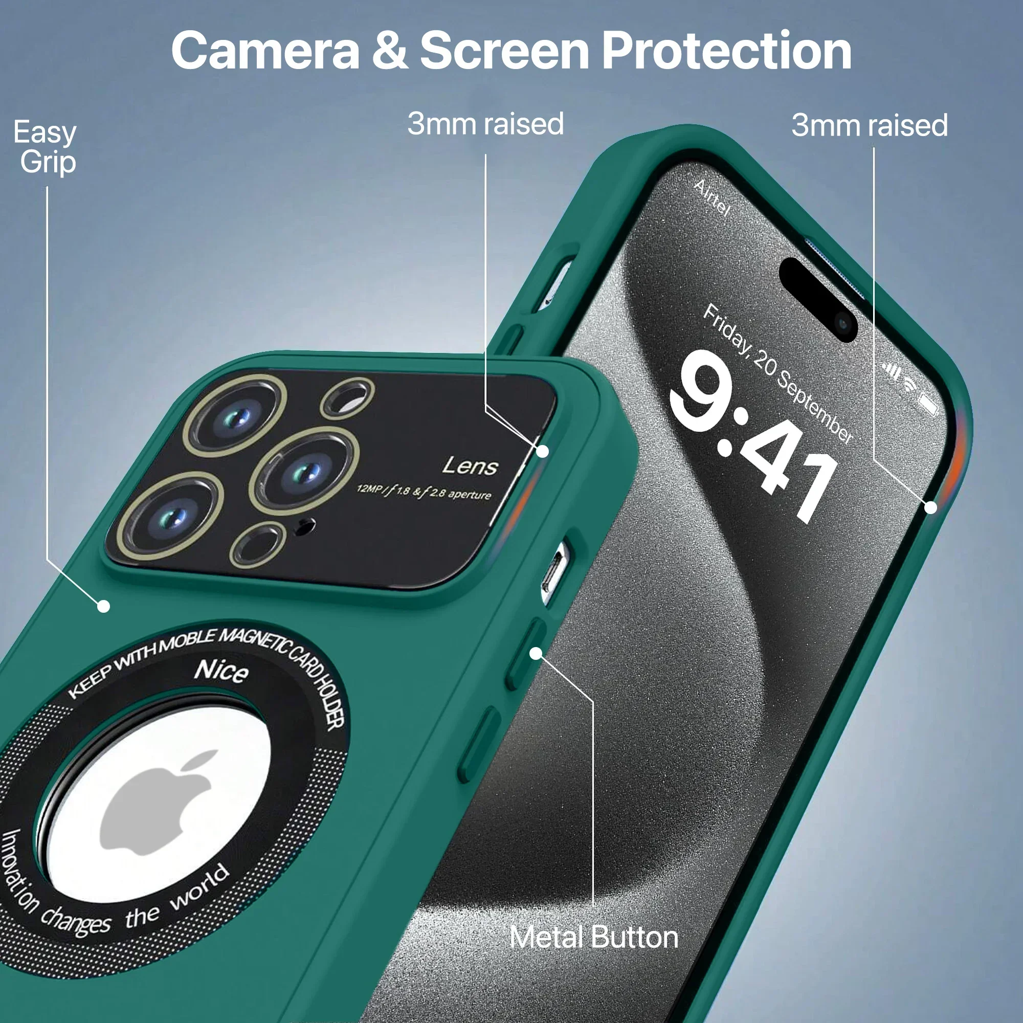 Vaku ® Apple iPhone 15 Pro Polarized Magnetic Magpro Back Cover - Image 8