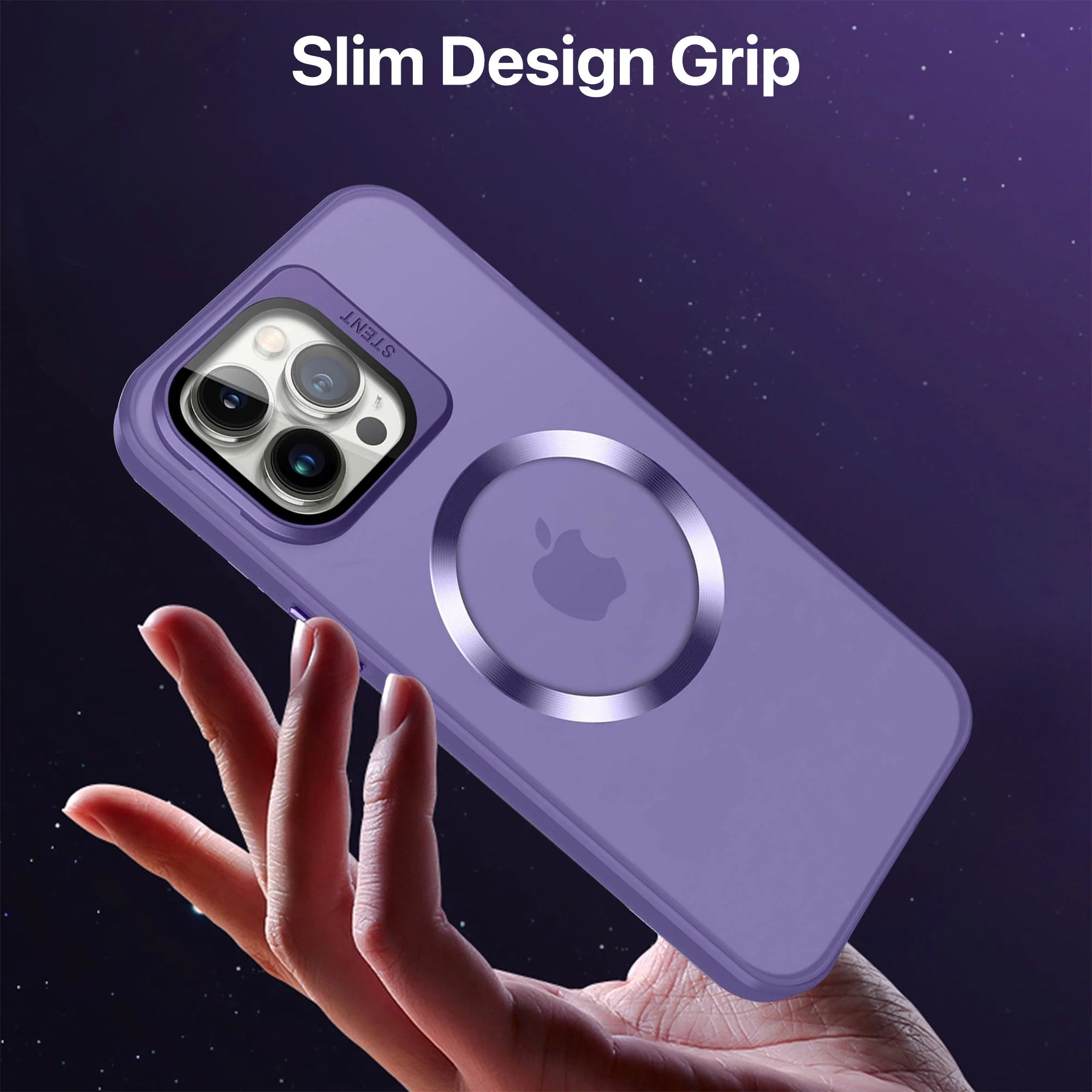 Vaku ® Apple iPhone 15 Pro Rime Frosted Magnetic Magpro Translucent Back Cover - Image 5