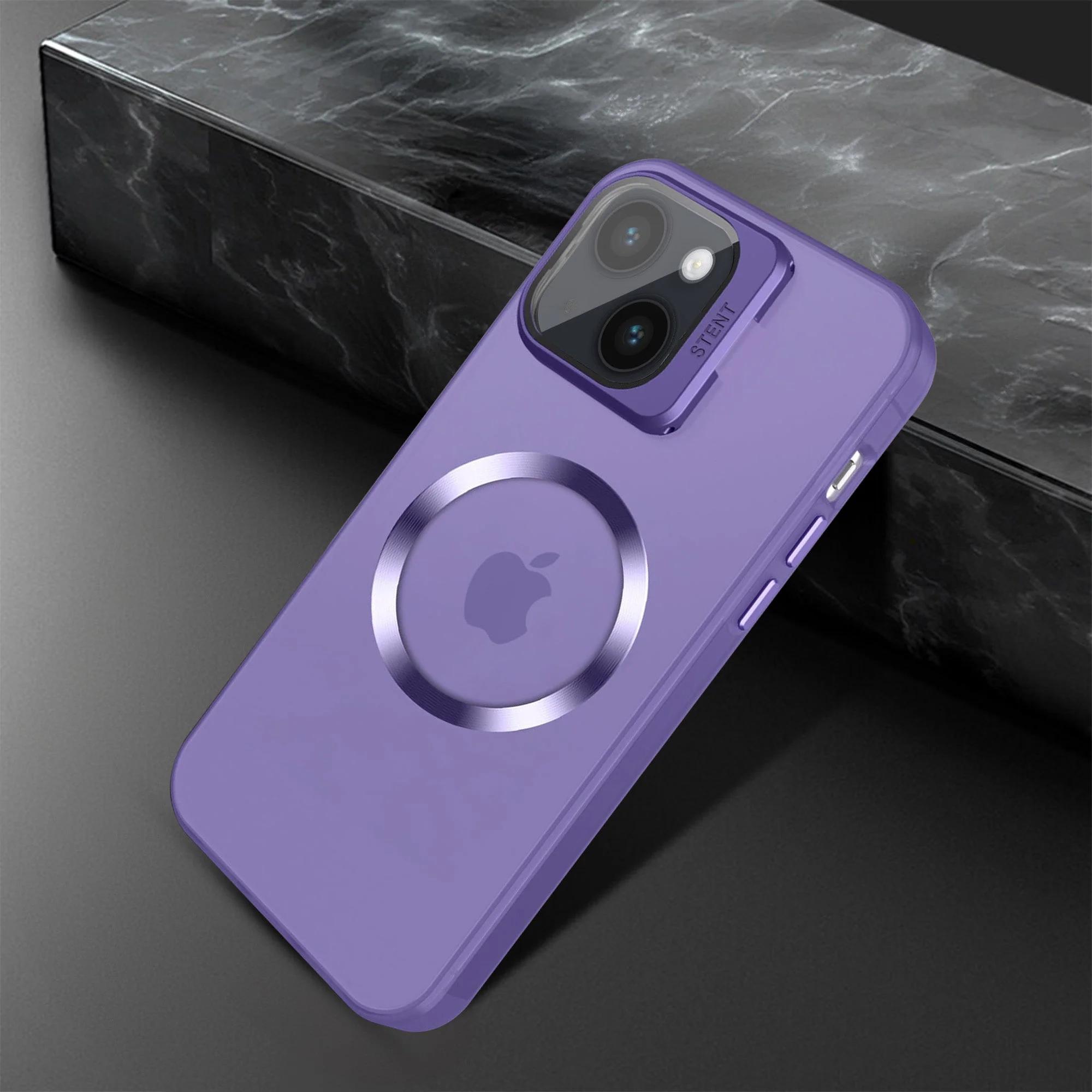 Vaku ® Apple iPhone 15 Rime Frosted Magnetic Magpro Translucent Back Cover - Image 11