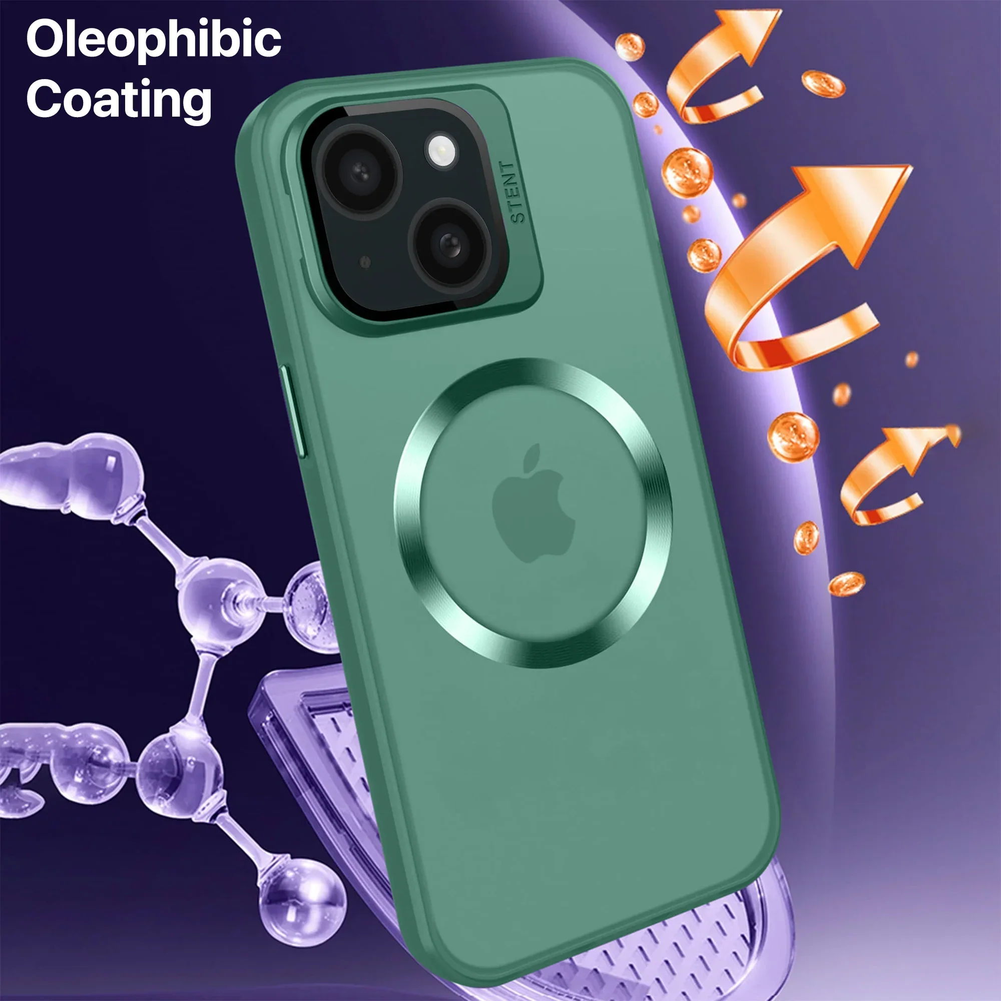 Vaku ® Apple iPhone 15 Rime Frosted Magnetic Magpro Translucent Back Cover - Image 13