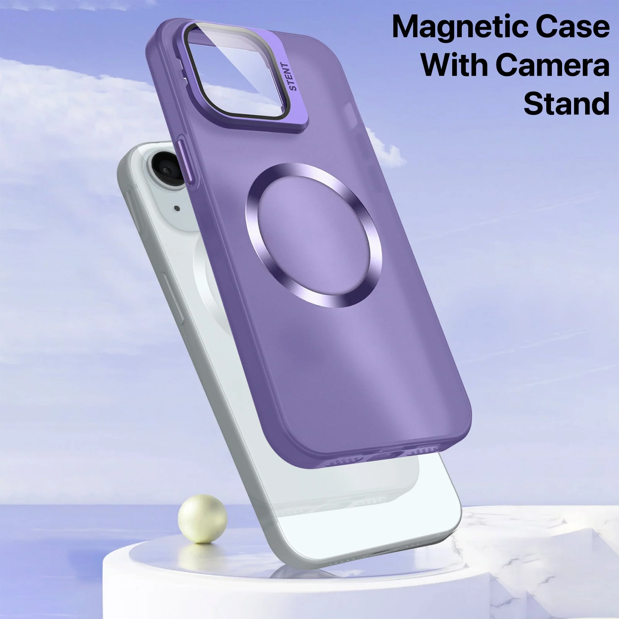 Vaku ® Apple iPhone 15 Rime Frosted Magnetic Magpro Translucent Back Cover - Image 16