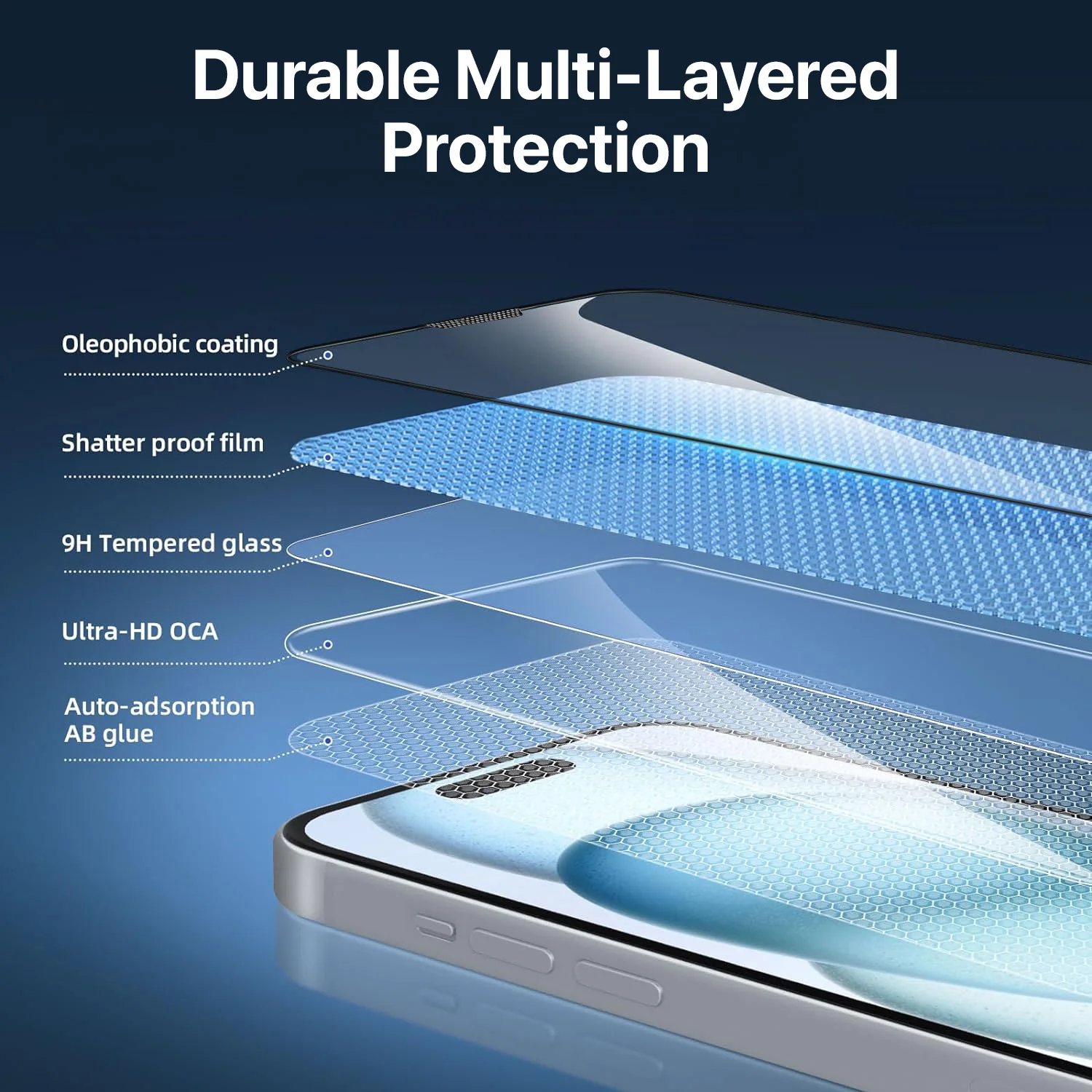 Vaku ® Apple iPhone 15 Screen Protector HD Tempered Glass - Image 6