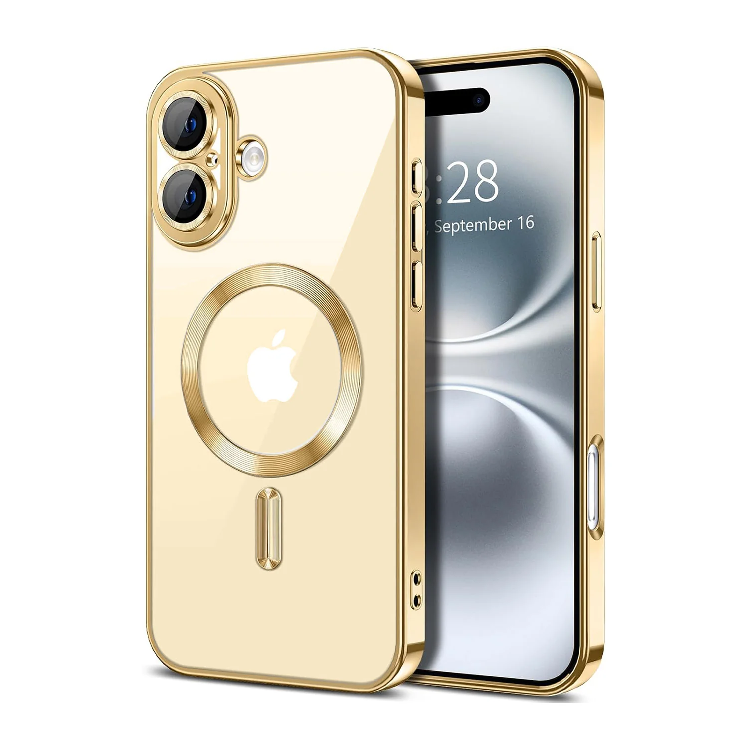 Vaku ® Apple iPhone 16 Luxury Electroplated Magnetic Magsafe Back Cover