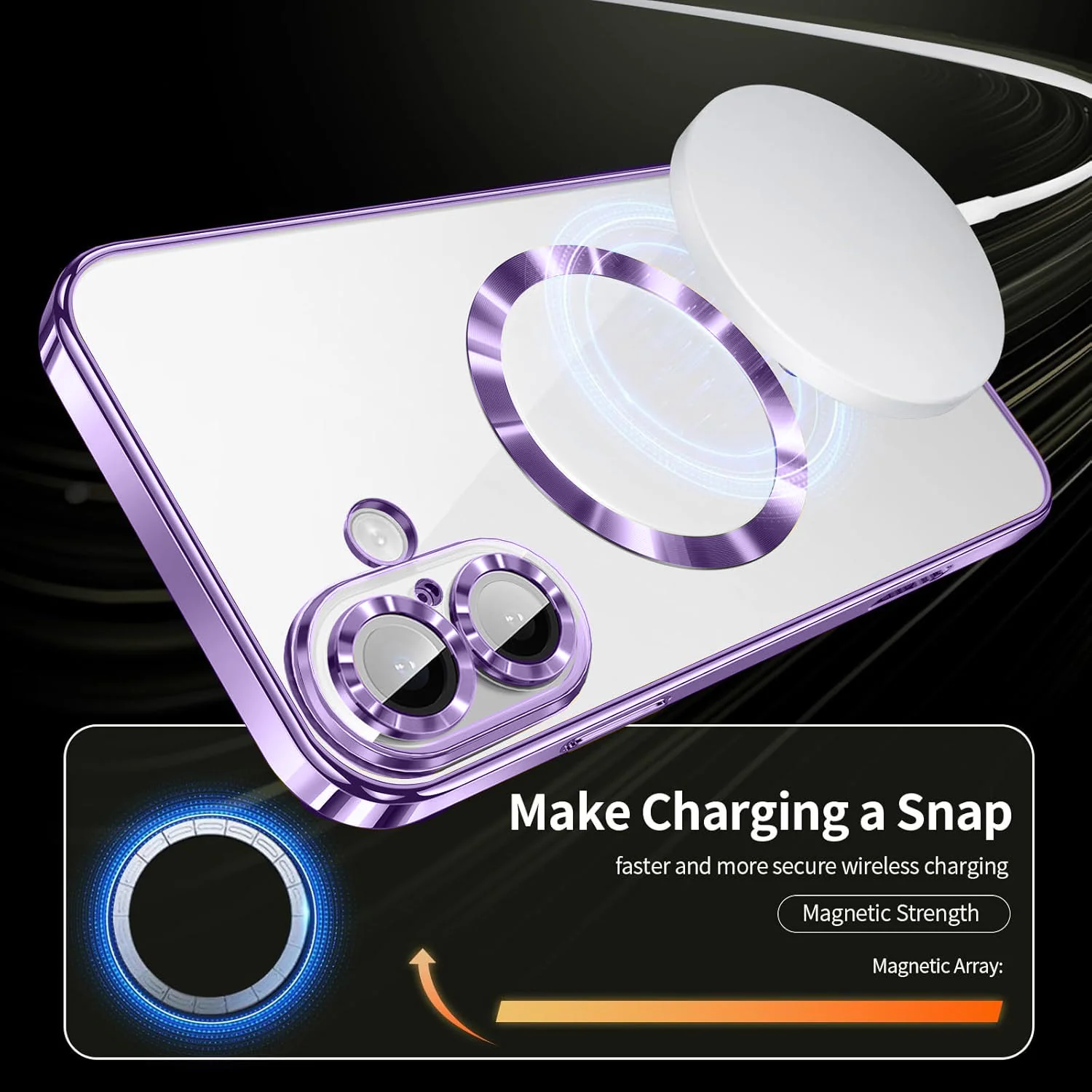 Vaku ® Apple iPhone 16 Luxury Electroplated Magnetic Magsafe Back Cover - Image 6