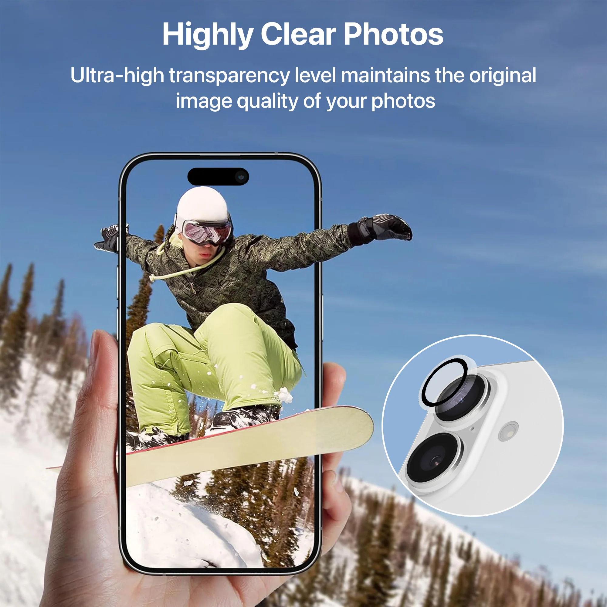 Vaku ® Apple iPhone 16 Plus Camera Lens Protector Anti Scratch HD Clear - Image 3