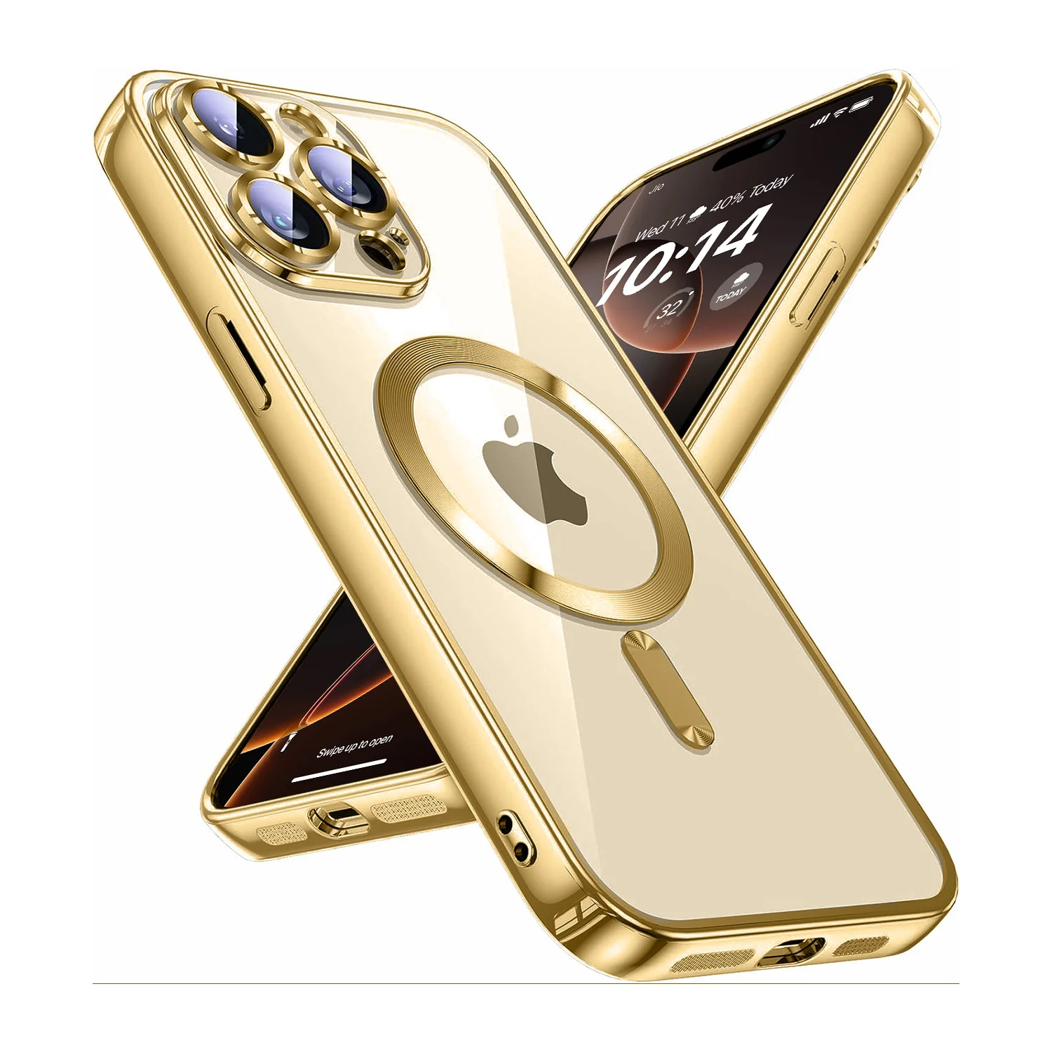 Vaku ® Apple iPhone 16 Pro Luxury Electroplated Magnetic Magsafe Back Cover - Image 4
