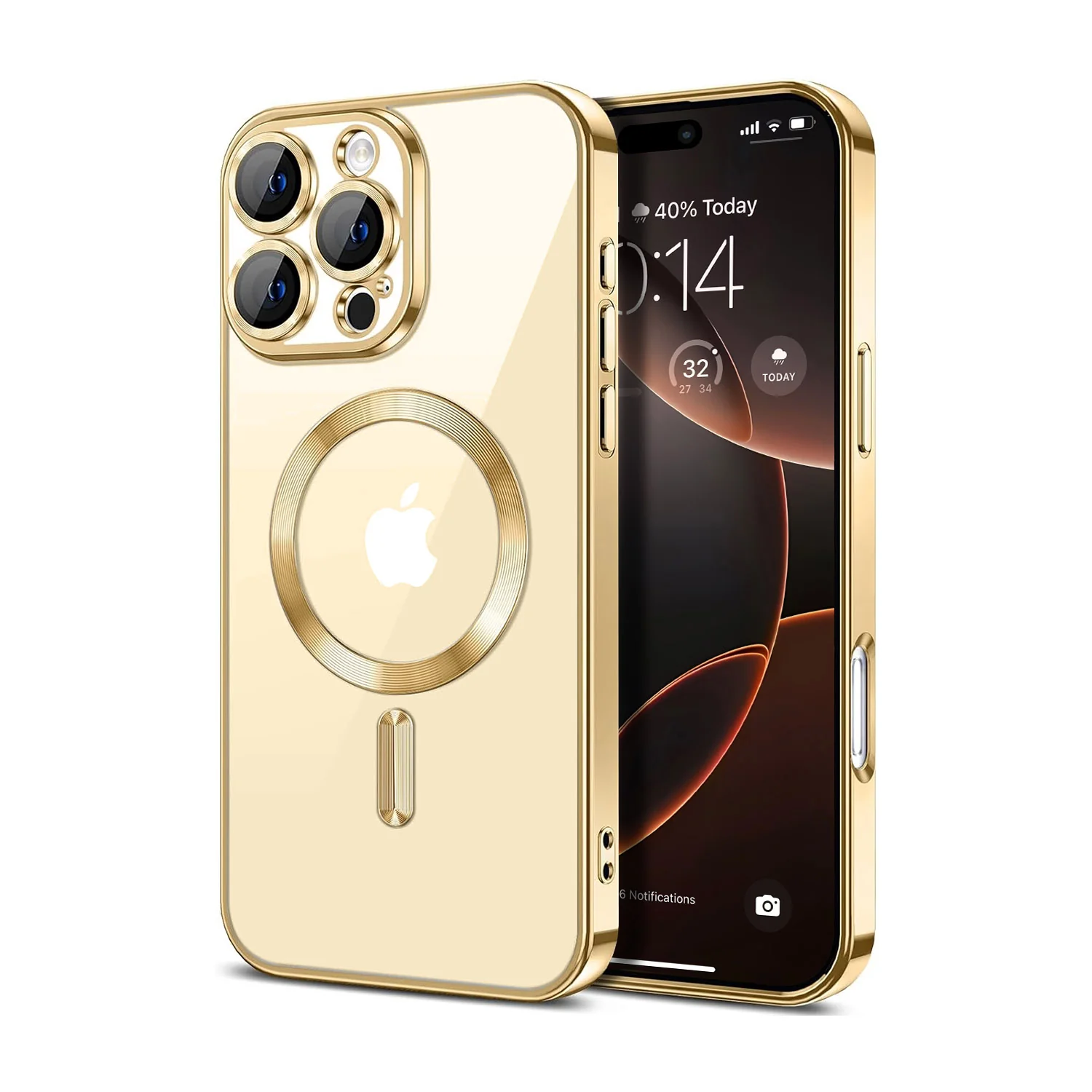 Vaku ® Apple iPhone 16 Pro Max Luxury Electroplated Magnetic Magsafe Back Cover - Image 10