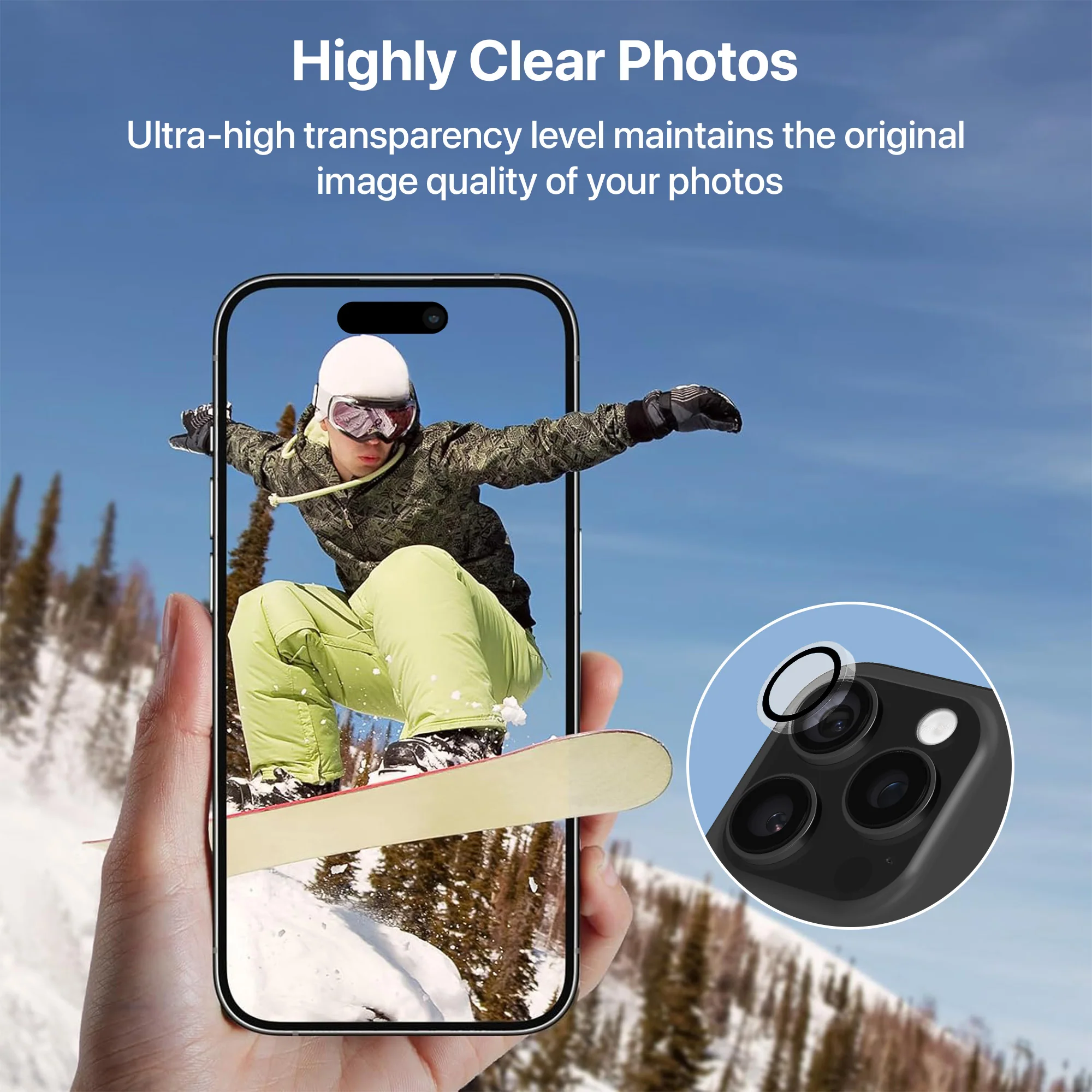 Vaku ® Apple iPhone 16 Pro Camera Lens Protector Anti Scratch HD Clear - Image 5