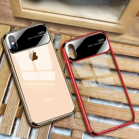Vaku® Apple iPhone X / XS Dual Polarized Glossy Edition + Full Logo Display Electroplated Shine Case Back Cover