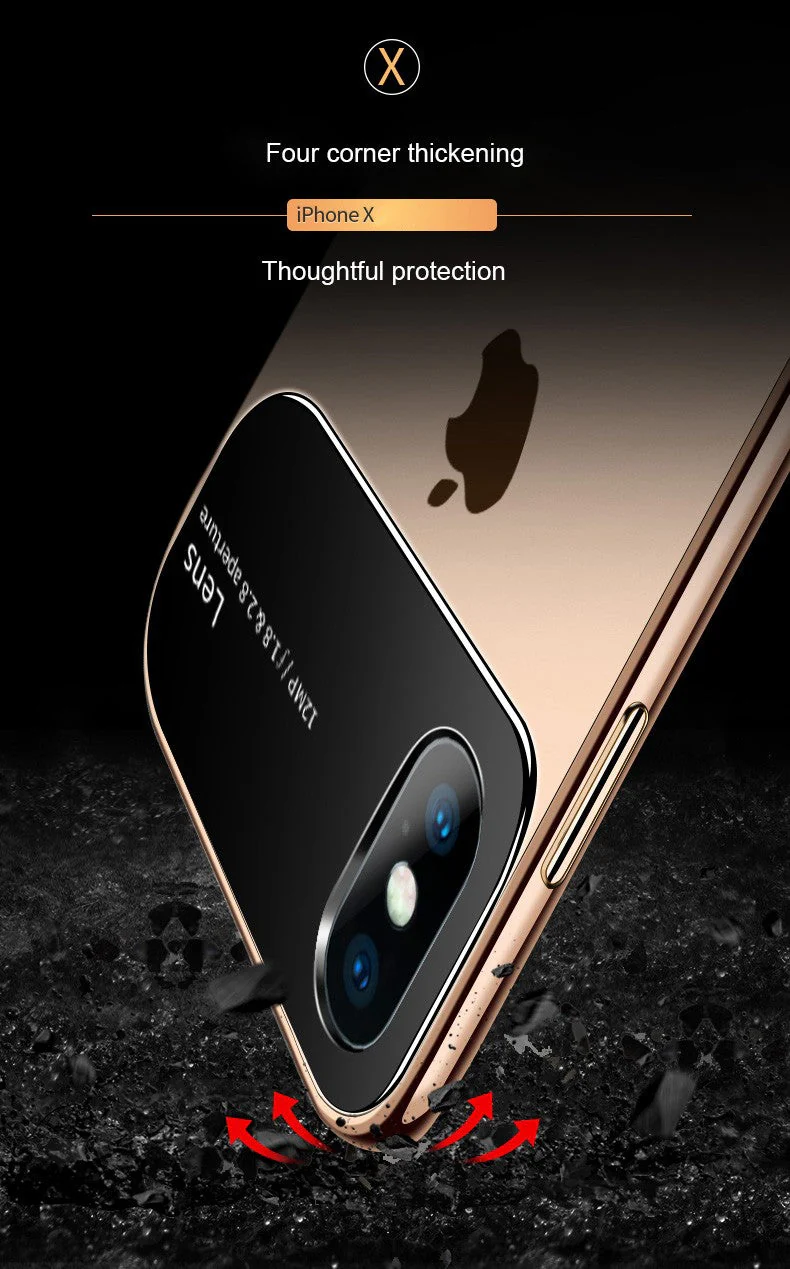 Vaku® Apple iPhone X / XS Dual Polarized Glossy Edition + Full Logo Display Electroplated Shine Case Back Cover - Image 5