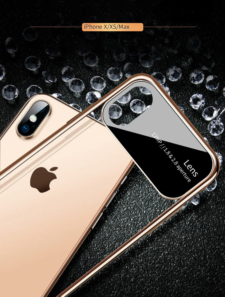 Vaku® Apple iPhone X / XS Dual Polarized Glossy Edition + Full Logo Display Electroplated Shine Case Back Cover - Image 7