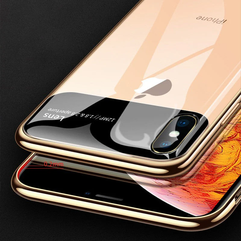 Vaku® Apple iPhone X / XS Dual Polarized Glossy Edition + Full Logo Display Electroplated Shine Case Back Cover - Image 8