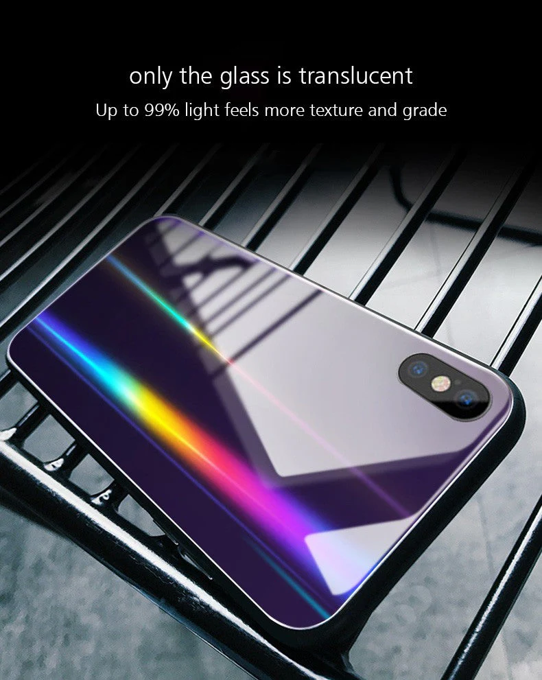 Vaku® Apple iPhone X / XS ElectroWAVE Automatic Shine Changing Heat-Dissipating Glass Shock-Proof Back Cover - Image 11