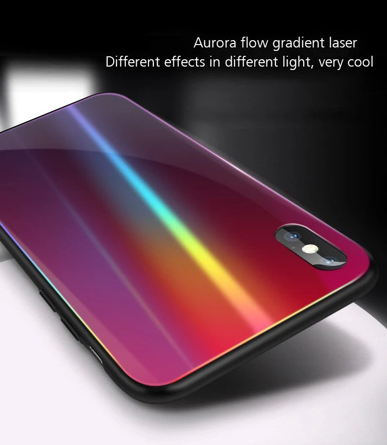 Vaku® Apple iPhone X / XS ElectroWAVE Automatic Shine Changing Heat-Dissipating Glass Shock-Proof Back Cover - Image 12