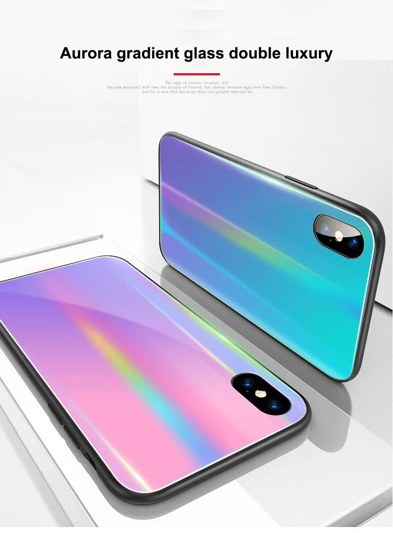 Vaku® Apple iPhone X / XS ElectroWAVE Automatic Shine Changing Heat-Dissipating Glass Shock-Proof Back Cover - Image 2