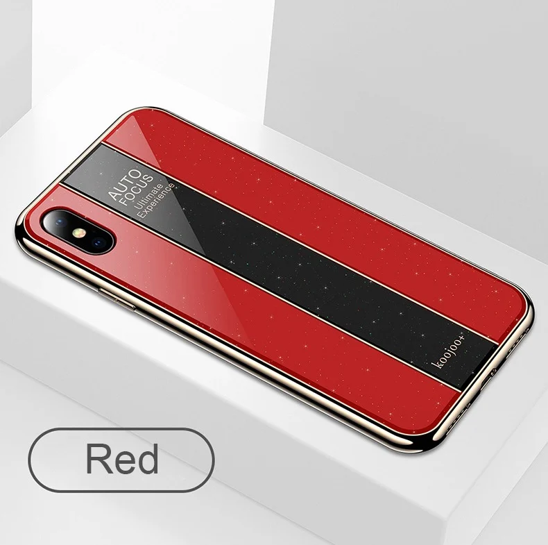 VAKU ® Apple iPhone X / XS Galaxy Focus Series 9H hardness Glass Overlay Back Cover - Image 10