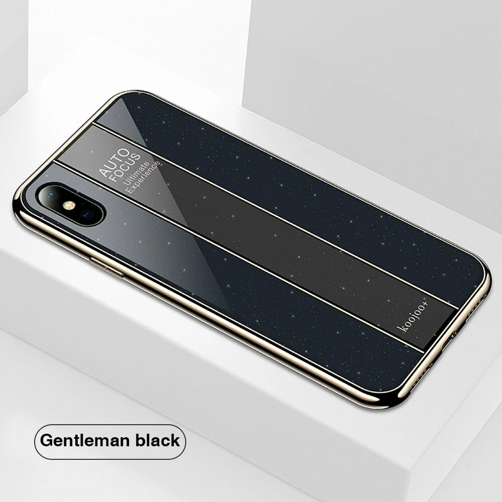 VAKU ® Apple iPhone X / XS Galaxy Focus Series 9H hardness Glass Overlay Back Cover - Image 11