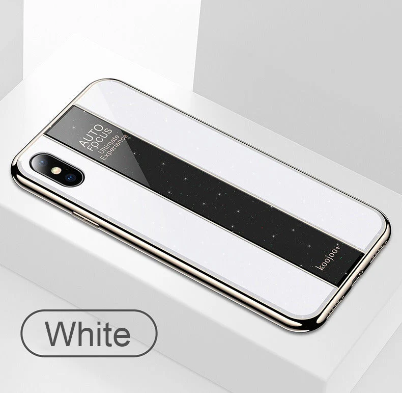 VAKU ® Apple iPhone X / XS Galaxy Focus Series 9H hardness Glass Overlay Back Cover - Image 12