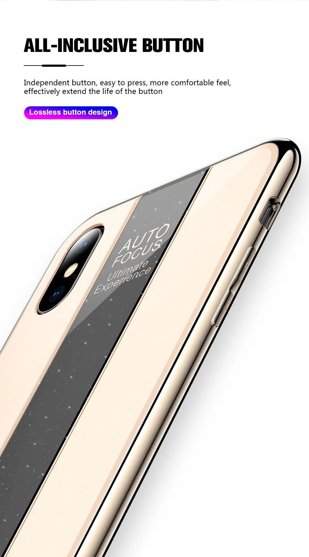 VAKU ® Apple iPhone X / XS Galaxy Focus Series 9H hardness Glass Overlay Back Cover - Image 15