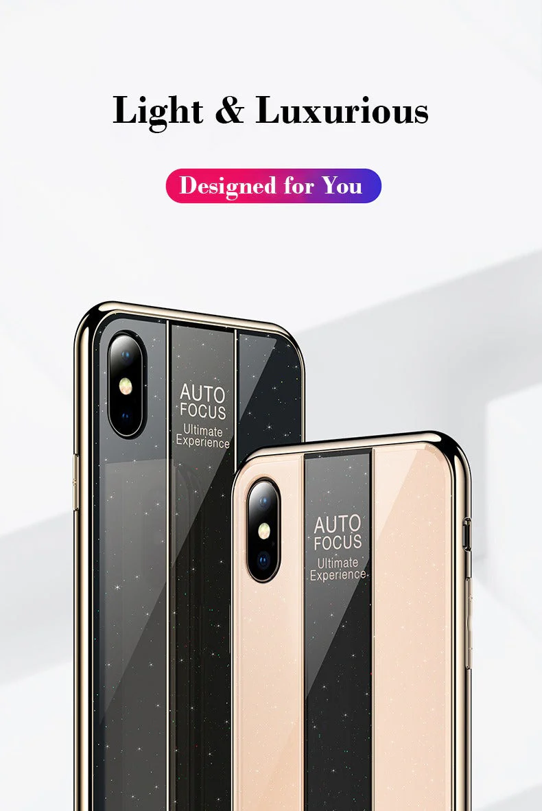 VAKU ® Apple iPhone X / XS Galaxy Focus Series 9H hardness Glass Overlay Back Cover - Image 3