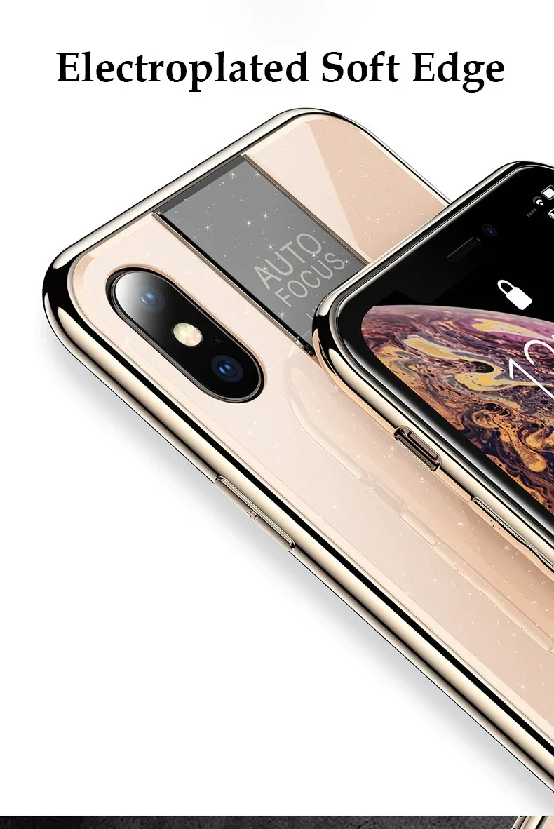 VAKU ® Apple iPhone X / XS Galaxy Focus Series 9H hardness Glass Overlay Back Cover - Image 5