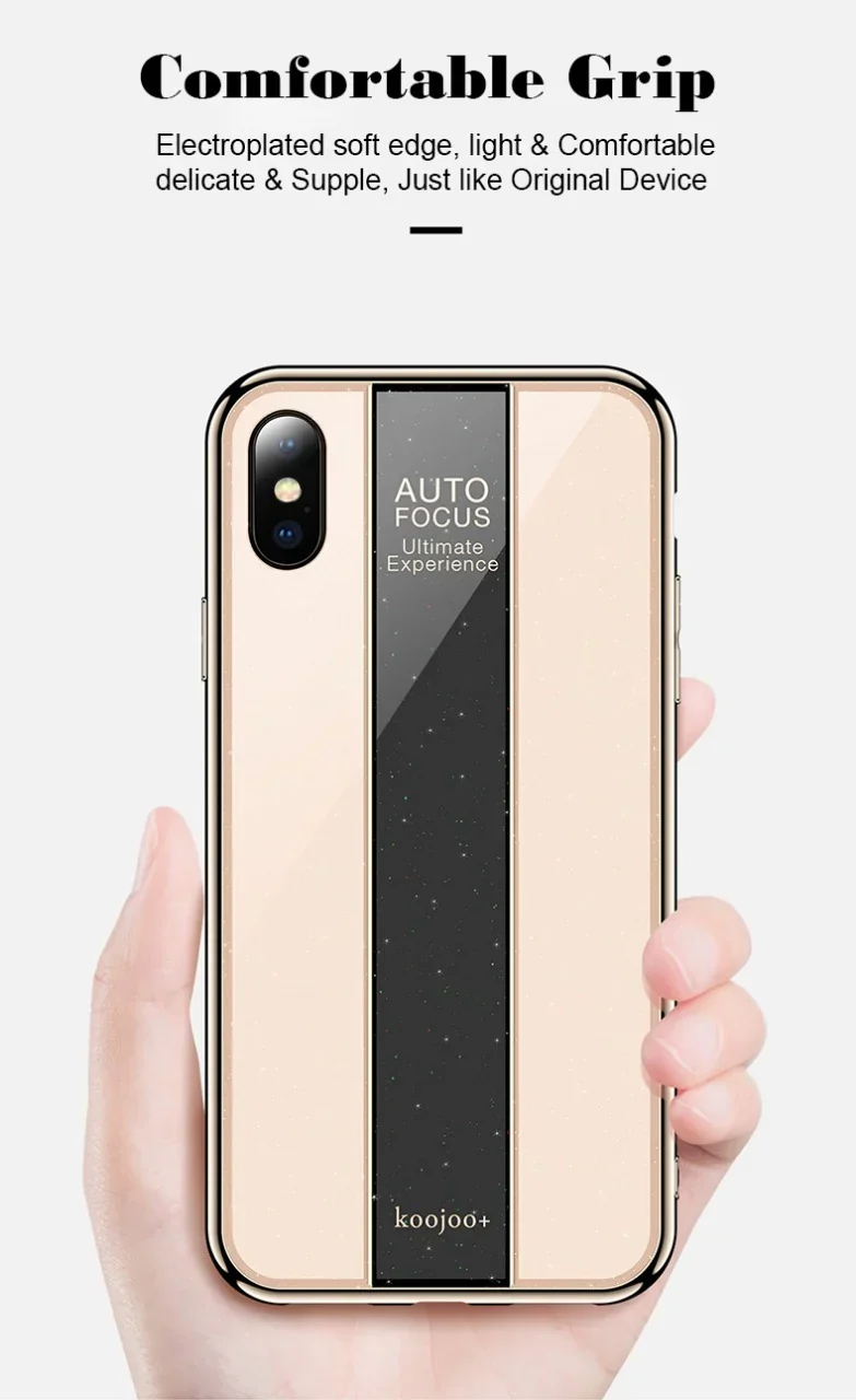 VAKU ® Apple iPhone X / XS Galaxy Focus Series 9H hardness Glass Overlay Back Cover - Image 6