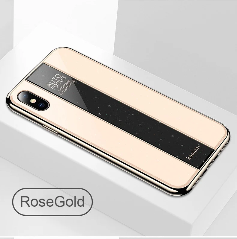 VAKU ® Apple iPhone X / XS Galaxy Focus Series 9H hardness Glass Overlay Back Cover - Image 9