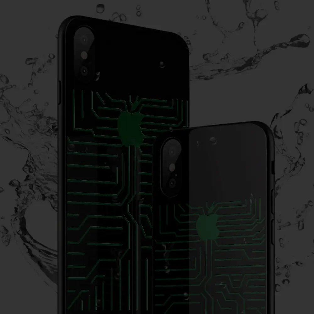 VAKU® Apple iPhone X / XS LED Tron Series with Magical Path Following LED Array Back Cover - Image 3