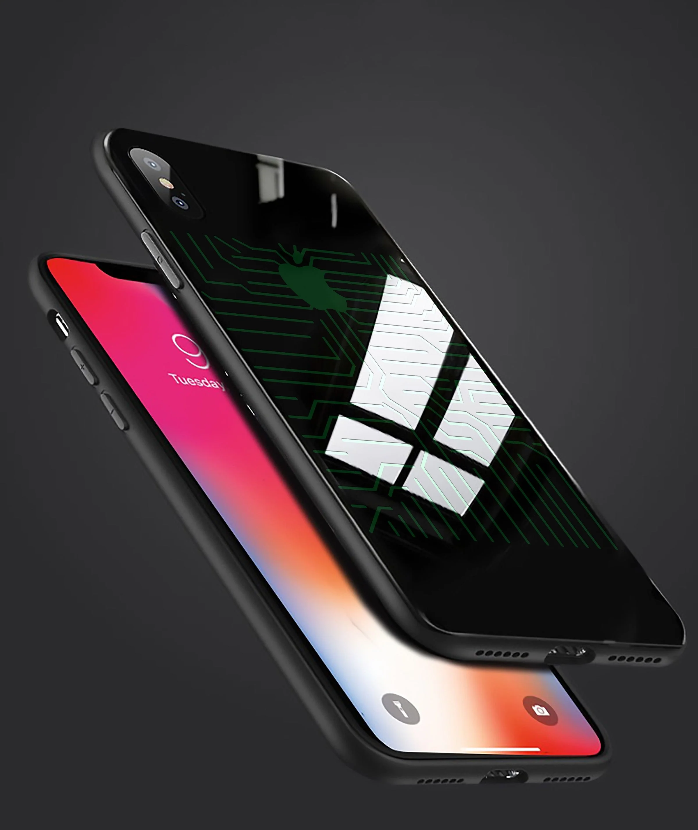 VAKU® Apple iPhone X / XS LED Tron Series with Magical Path Following LED Array Back Cover - Image 6