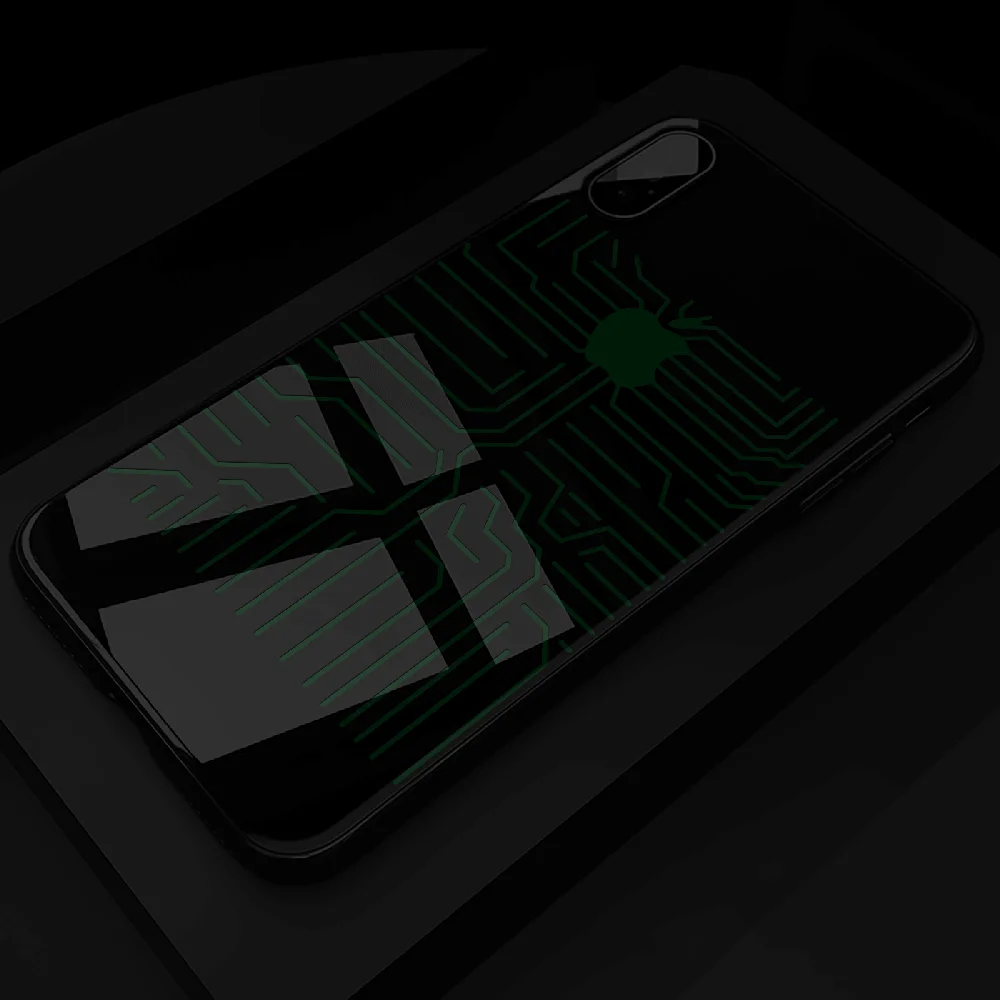 VAKU® Apple iPhone X / XS LED Tron Series with Magical Path Following LED Array Back Cover - Image 8