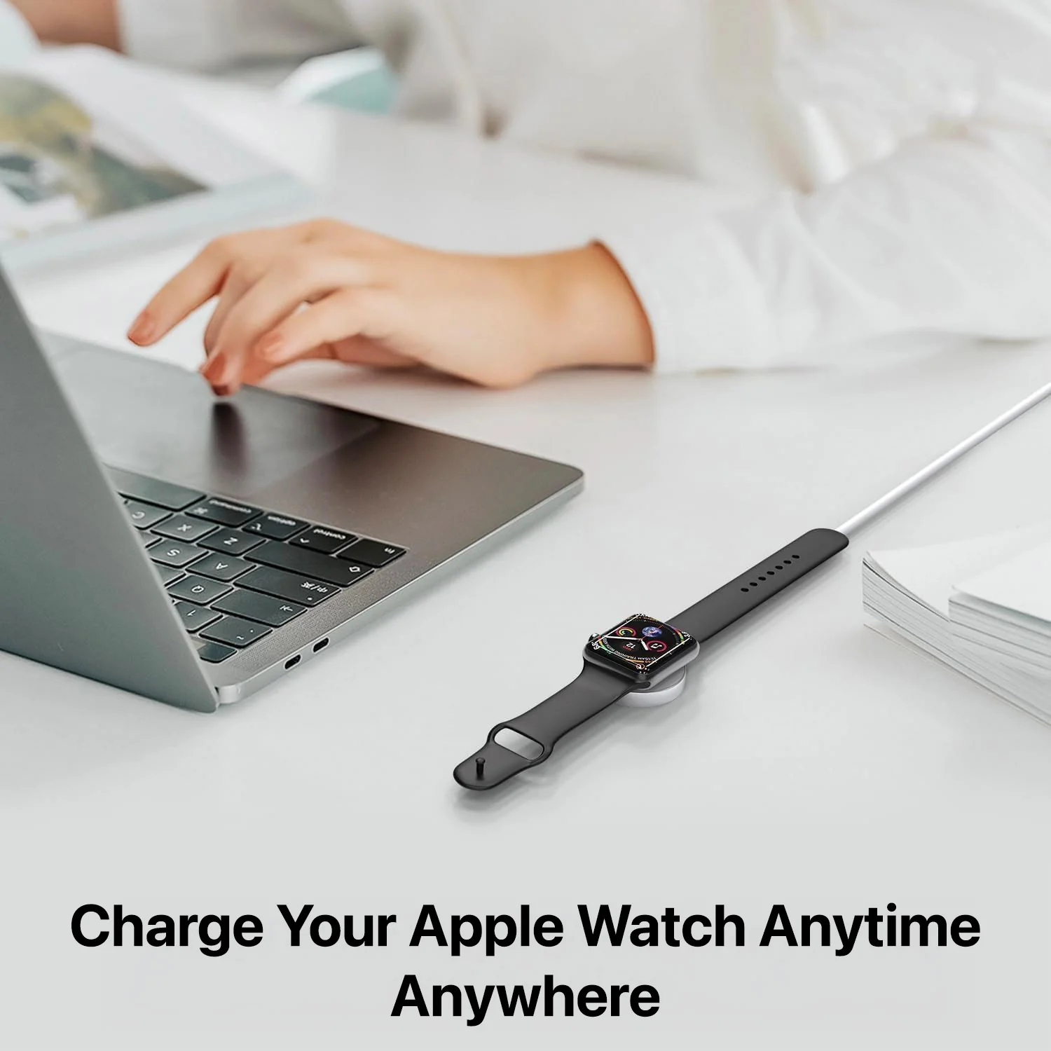 Vaku ® Apple Watch Magnetic Charger To Type C Cable - Image 4