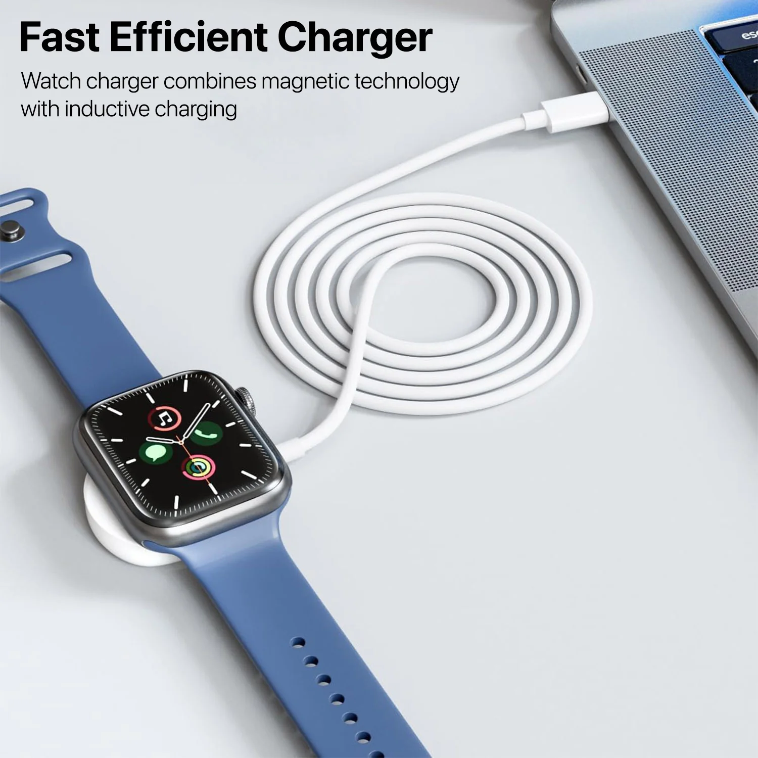 Vaku ® Apple Watch Magnetic Charger To USB-A Cable - Image 3