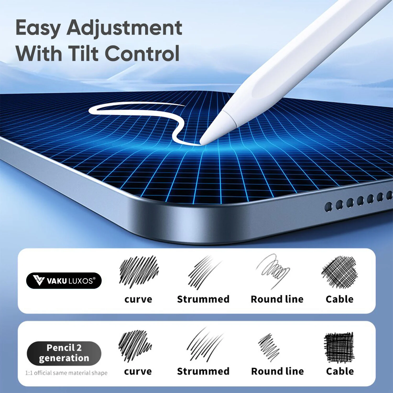 Vaku ® Artiste Pro Wireless Charging Stylus Pen with Palm Rejection Gesture Control Magnetic Stylus - Image 8