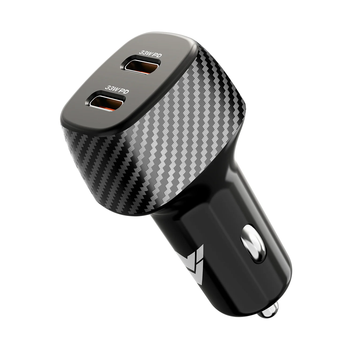 Vaku ® Brotvolt USB C 66W Dual Port Fast Car Charger With Power Delivery for IOS and Android Devices