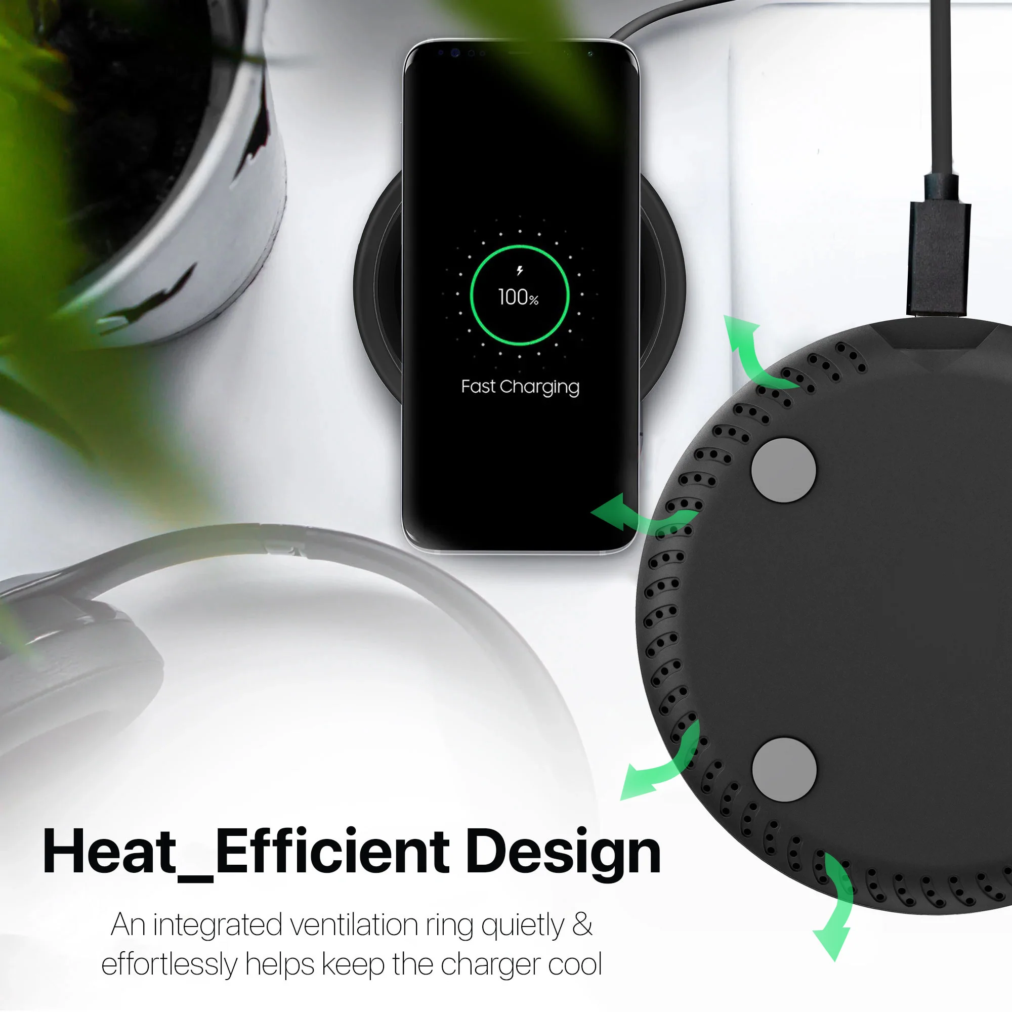 Vaku ® Mont Clad 15W Fast Charging Wireless Charger - Image 5