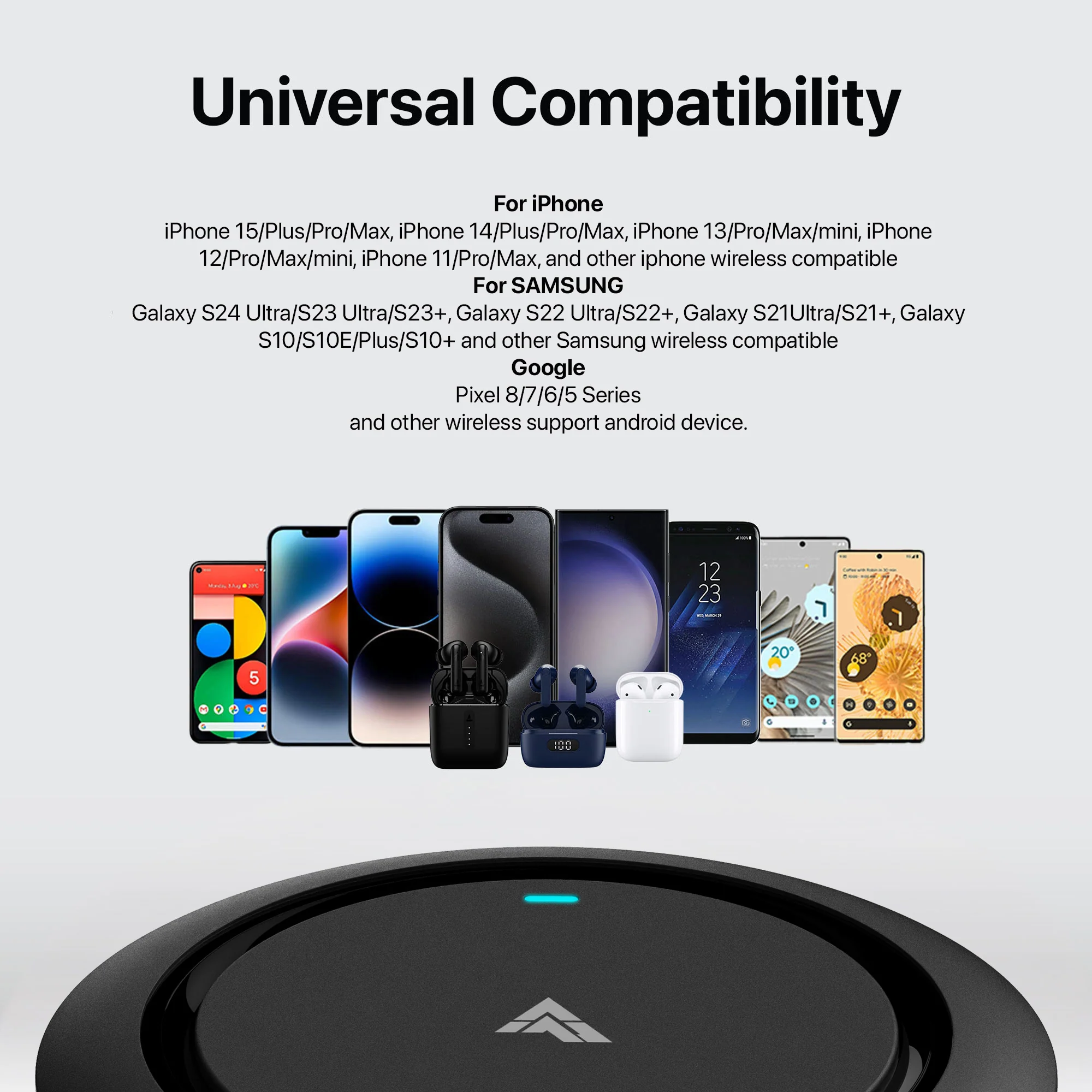 Vaku ® Mont Clad 15W Fast Charging Wireless Charger - Image 9