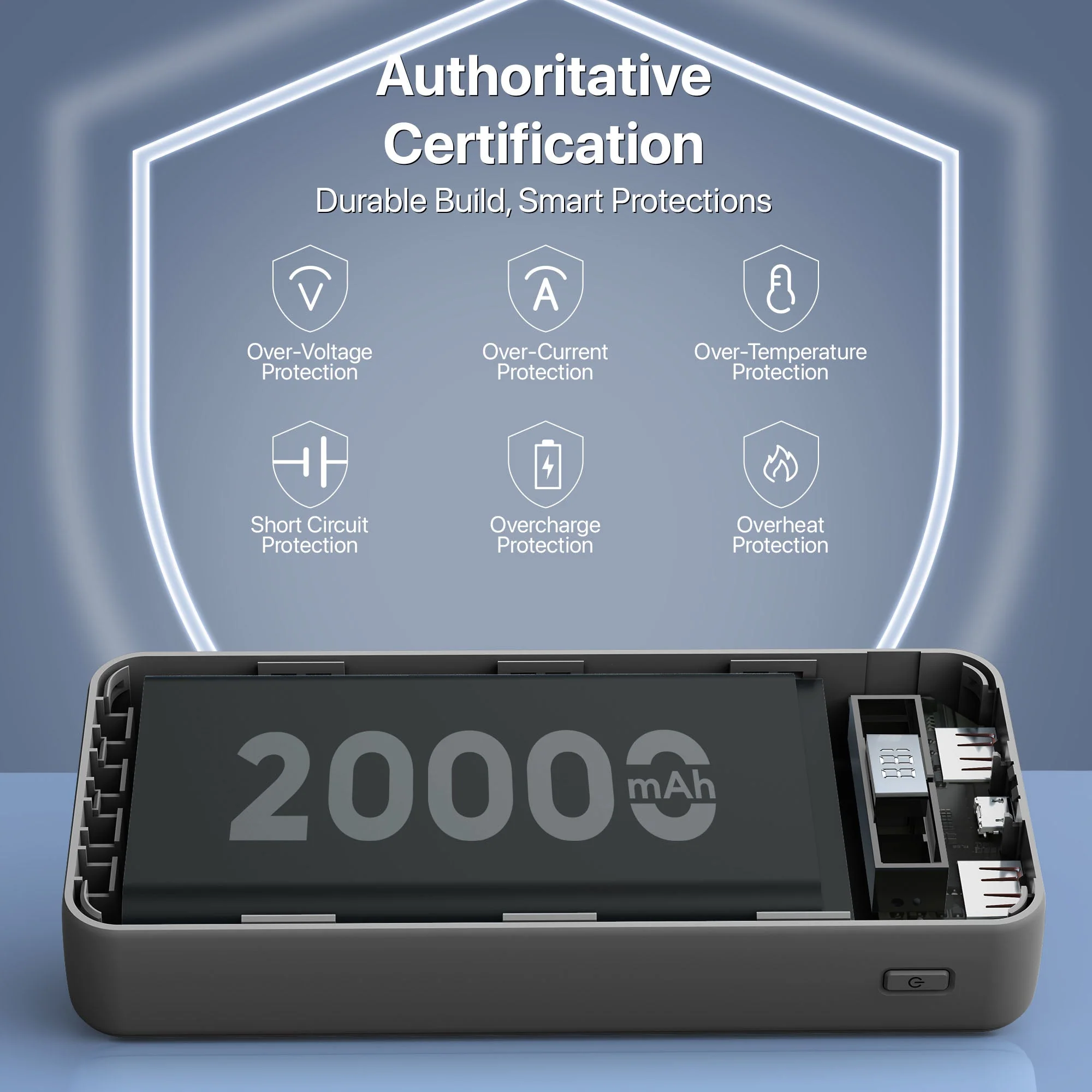Vaku ® Nextek 20000mAh Portable 22.5w PD 18w QC Fast Charging Power Bank - Image 8
